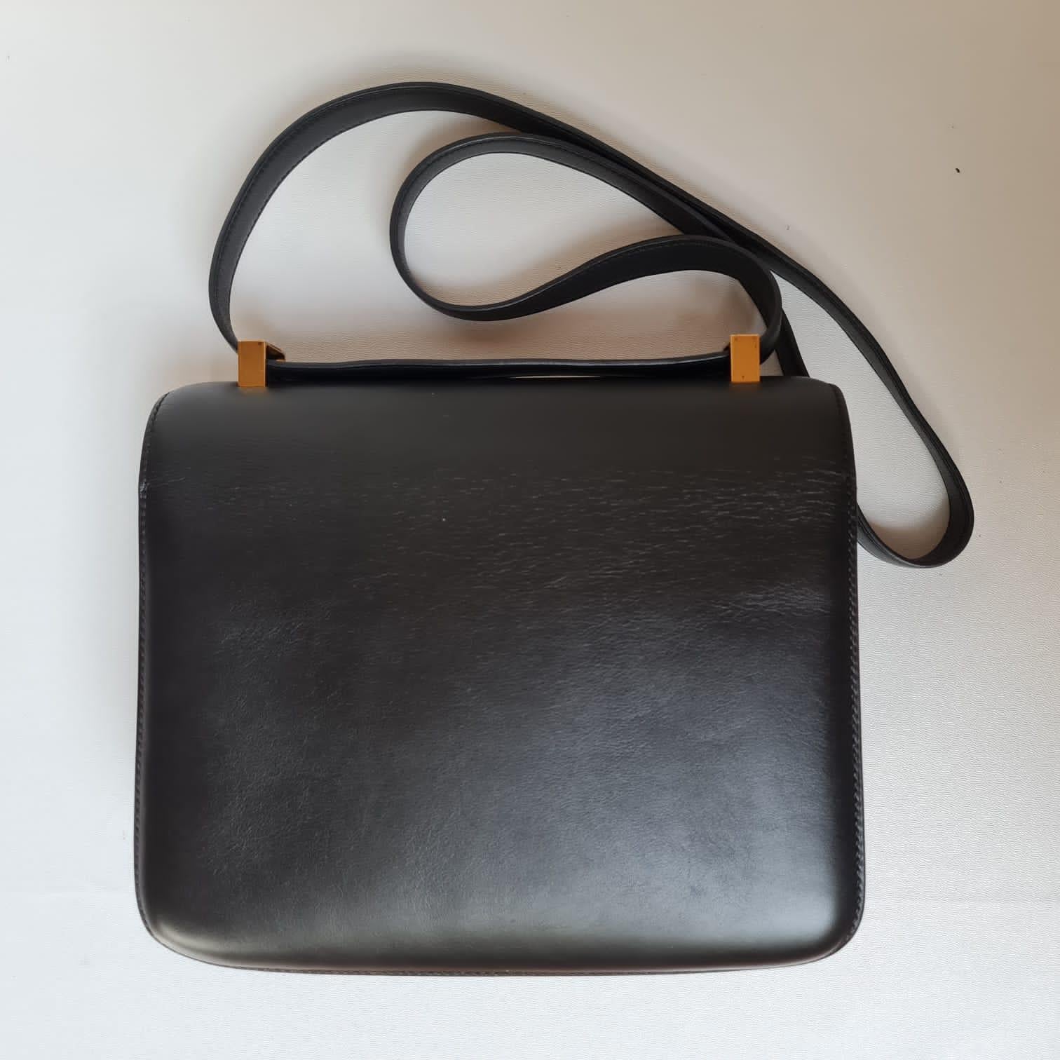 Hermes 2016 Constance 24 Black Box Calfskin Bag GHW 6