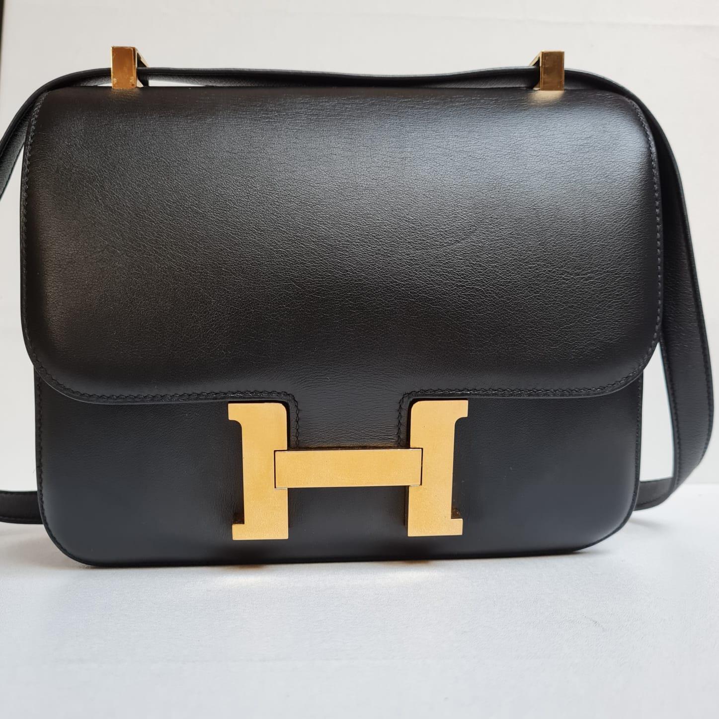 Hermes 2016 Constance 24 Black Box Calfskin Bag GHW 4