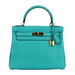 Hermès 2016 Kelly Retourne 28cm Clemence Leather Bag