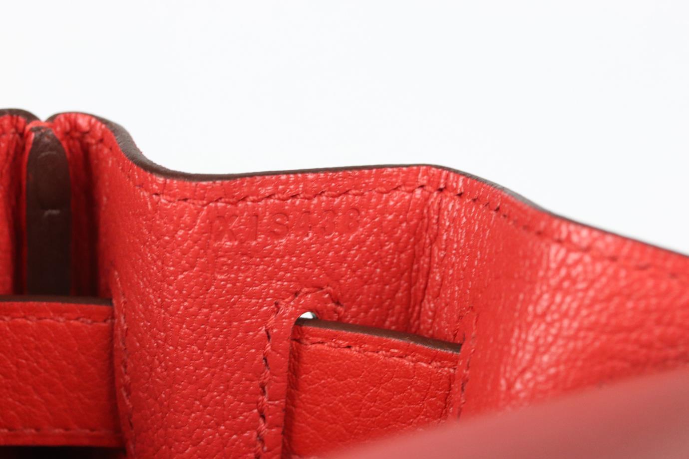 Hermès 2016 Kelly Retourne 28cm Evergrain Leather Bag For Sale 7