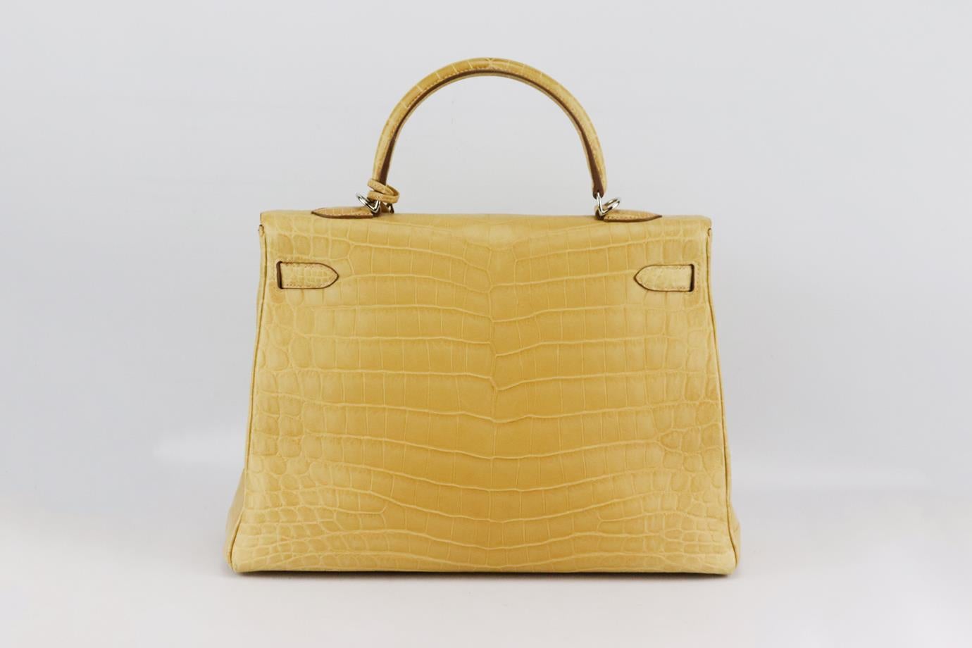 Women's Hermès 2016 Kelly Retourne 35cm Matte Niloticus Crocodile Leather Bag For Sale