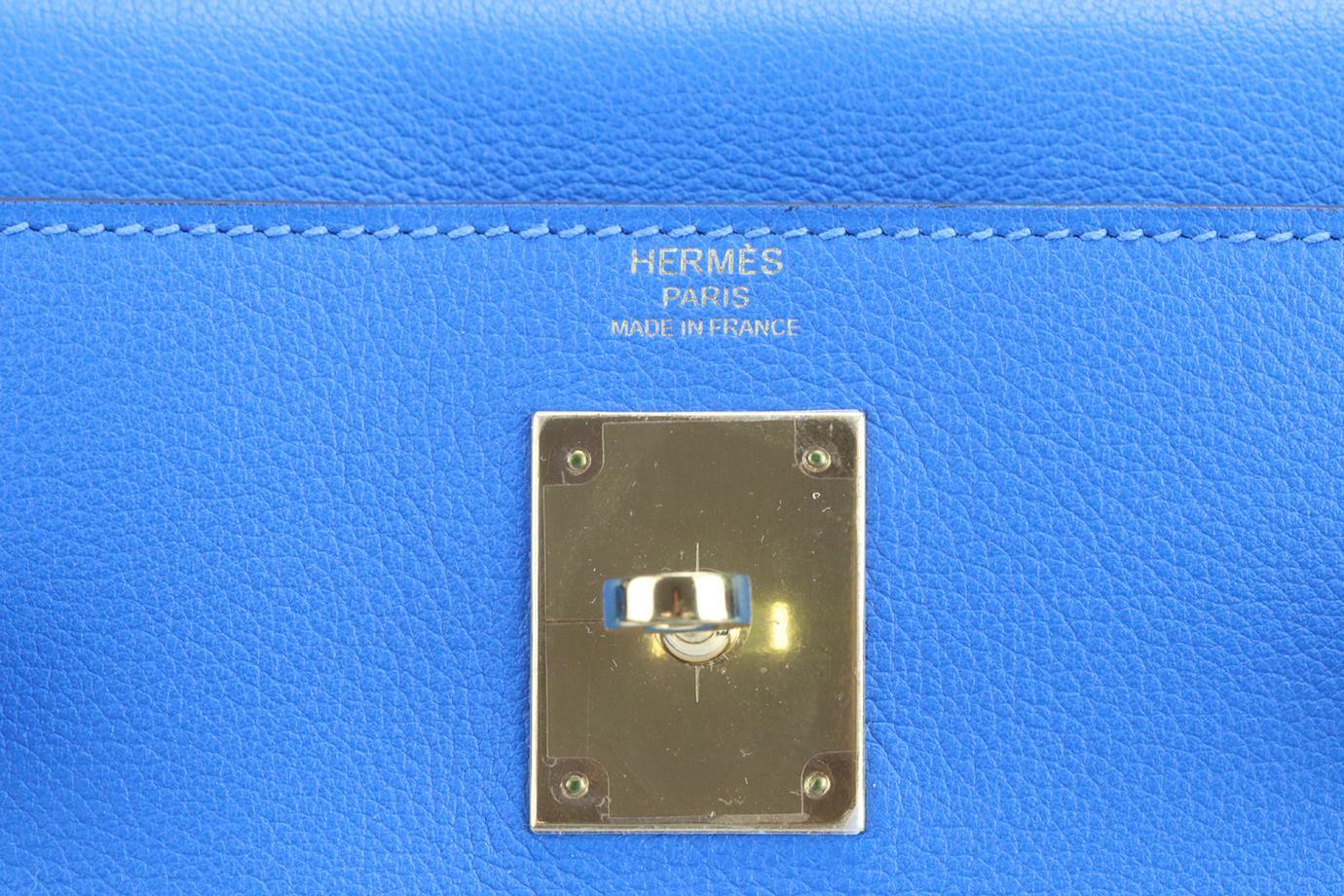 Hermès 2016 Kelly Retourne Ii 28cm Evercolor Leather Bag For Sale 5