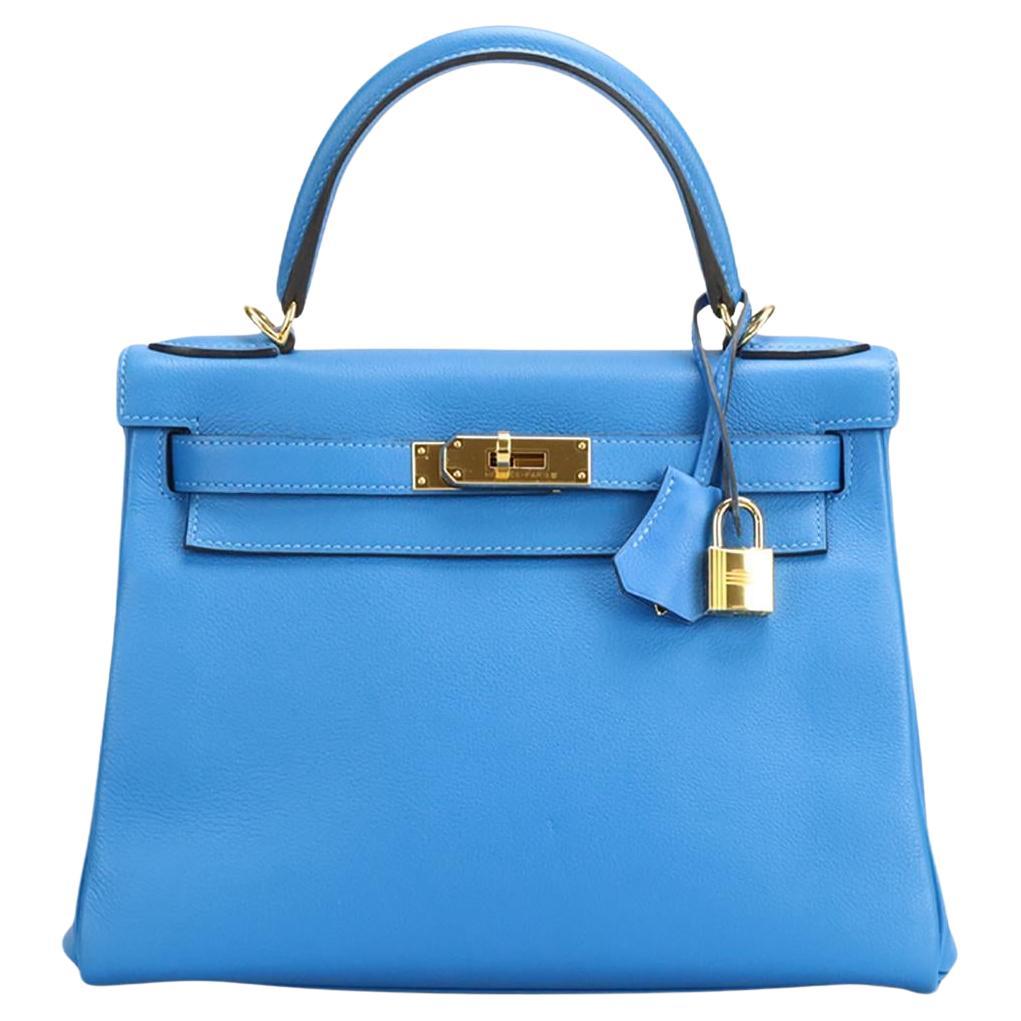 Hermès 2016 Kelly Retourne Ii 28cm Evercolor Leather Bag For Sale