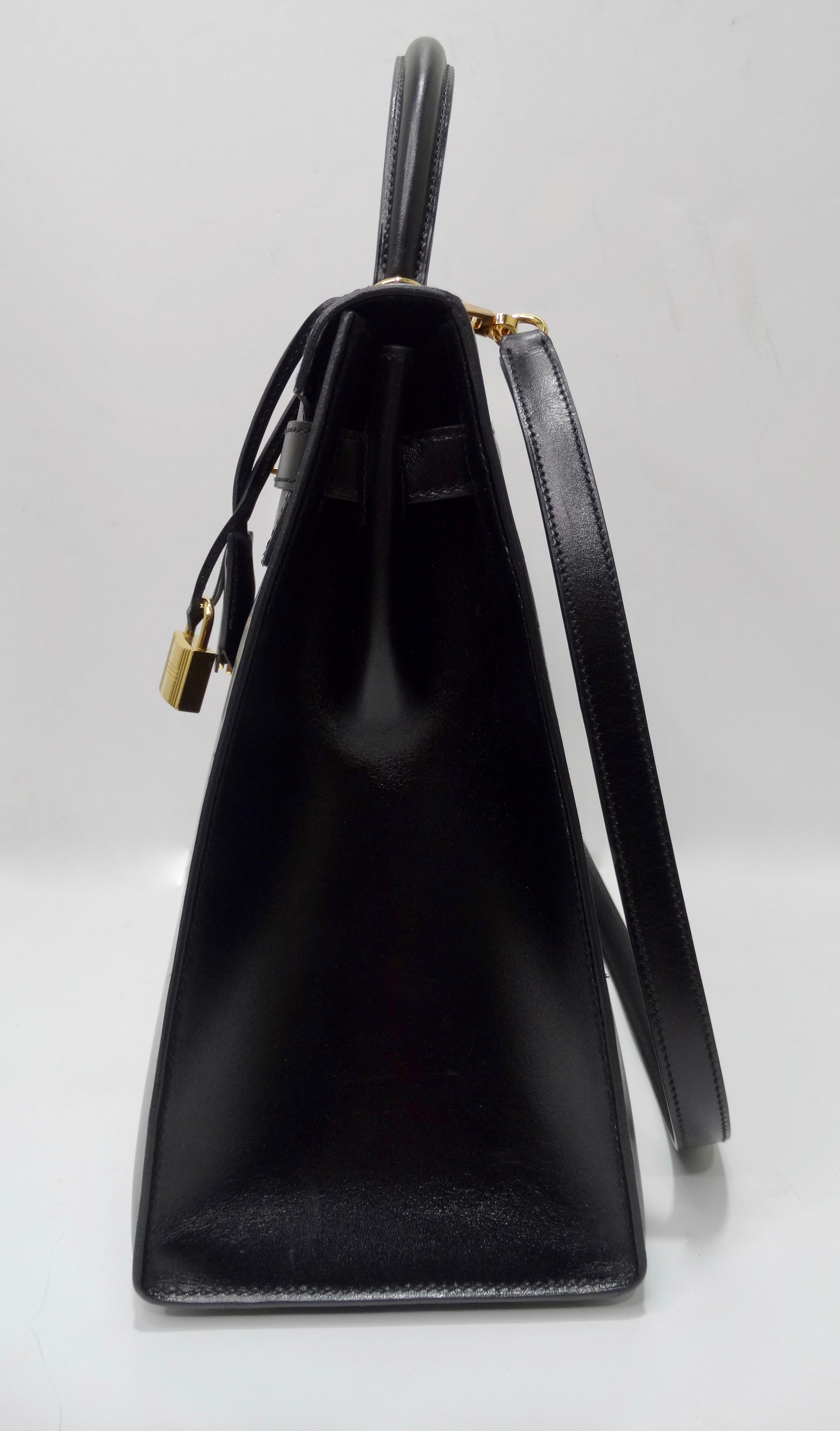 Hermès 2016 Kelly Sellier 35cm Black Box Leather  9