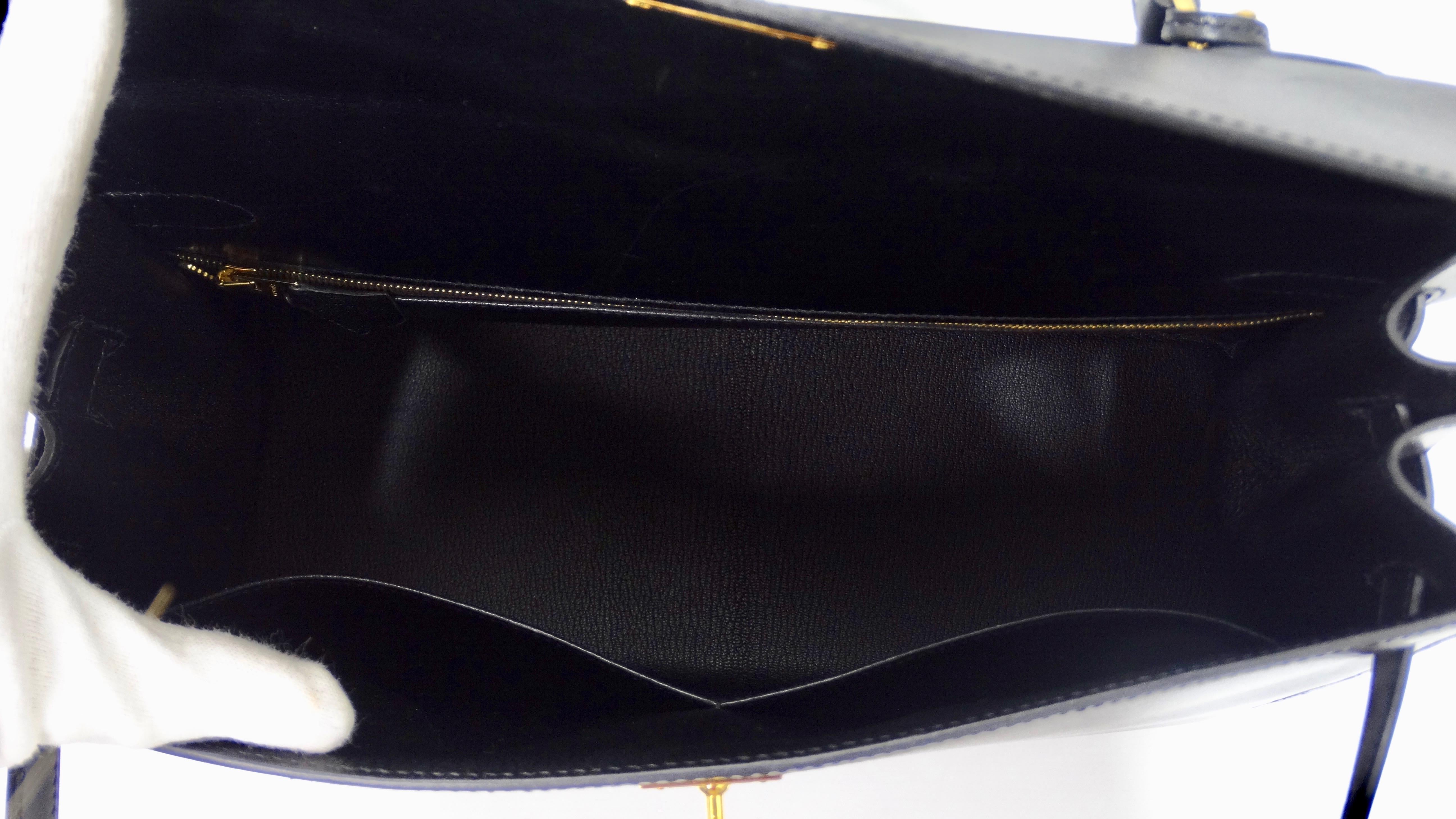 Hermès 2016 Kelly Sellier 35cm Black Box Leather  10