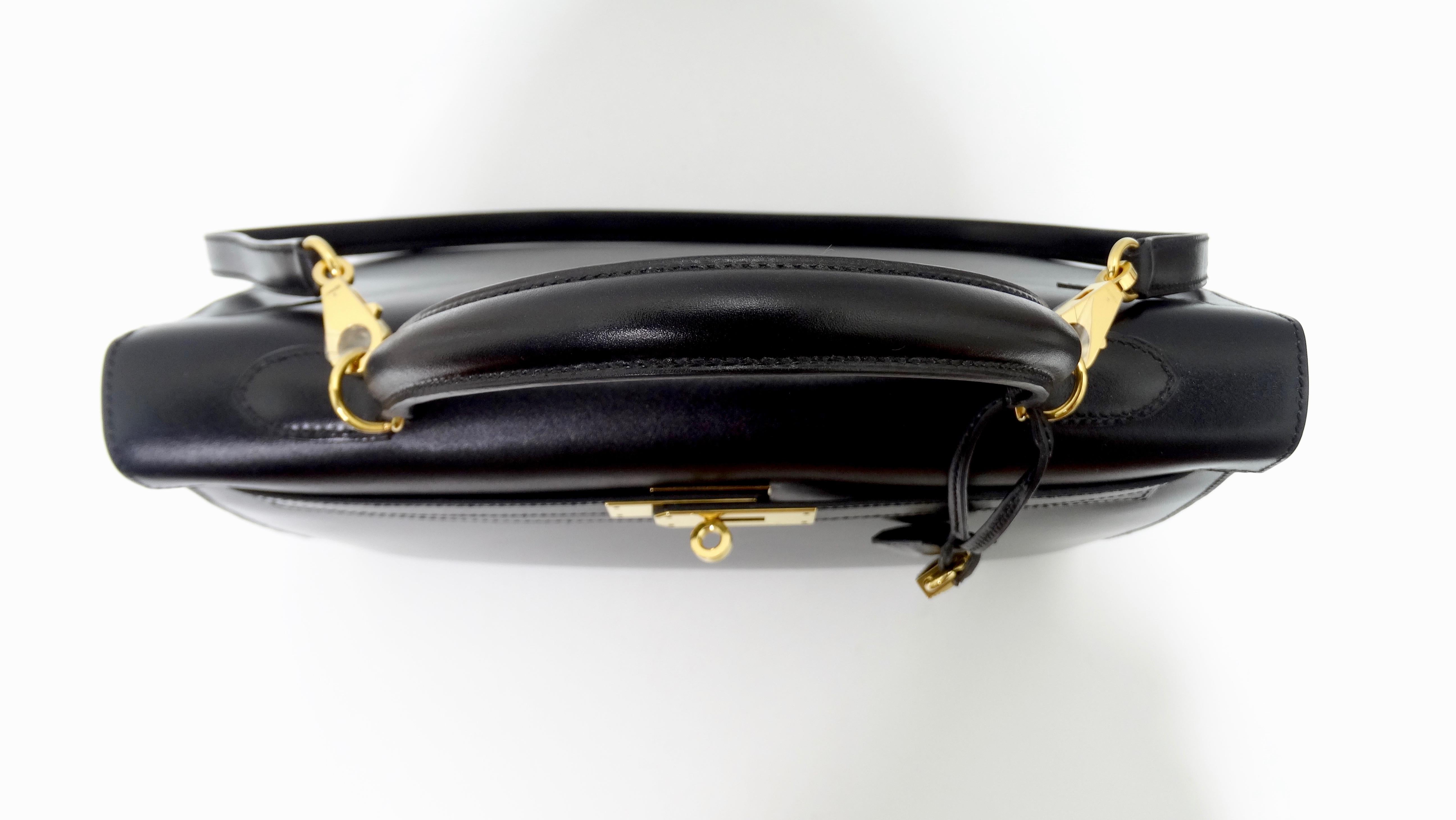 Hermès 2016 Kelly Sellier 35cm Black Box Leather  11