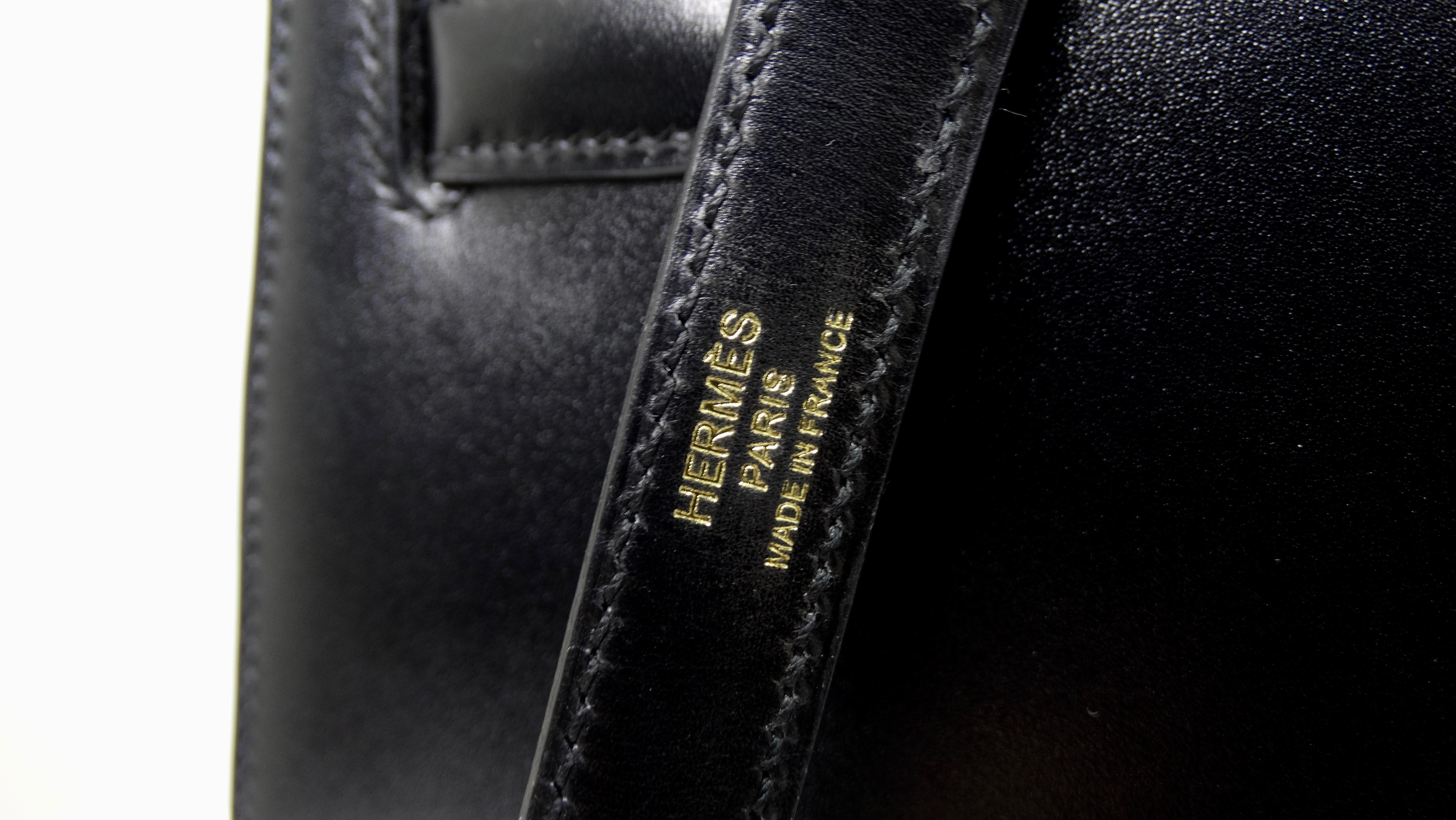 Hermès 2016 Kelly Sellier 35cm Black Box Leather  13