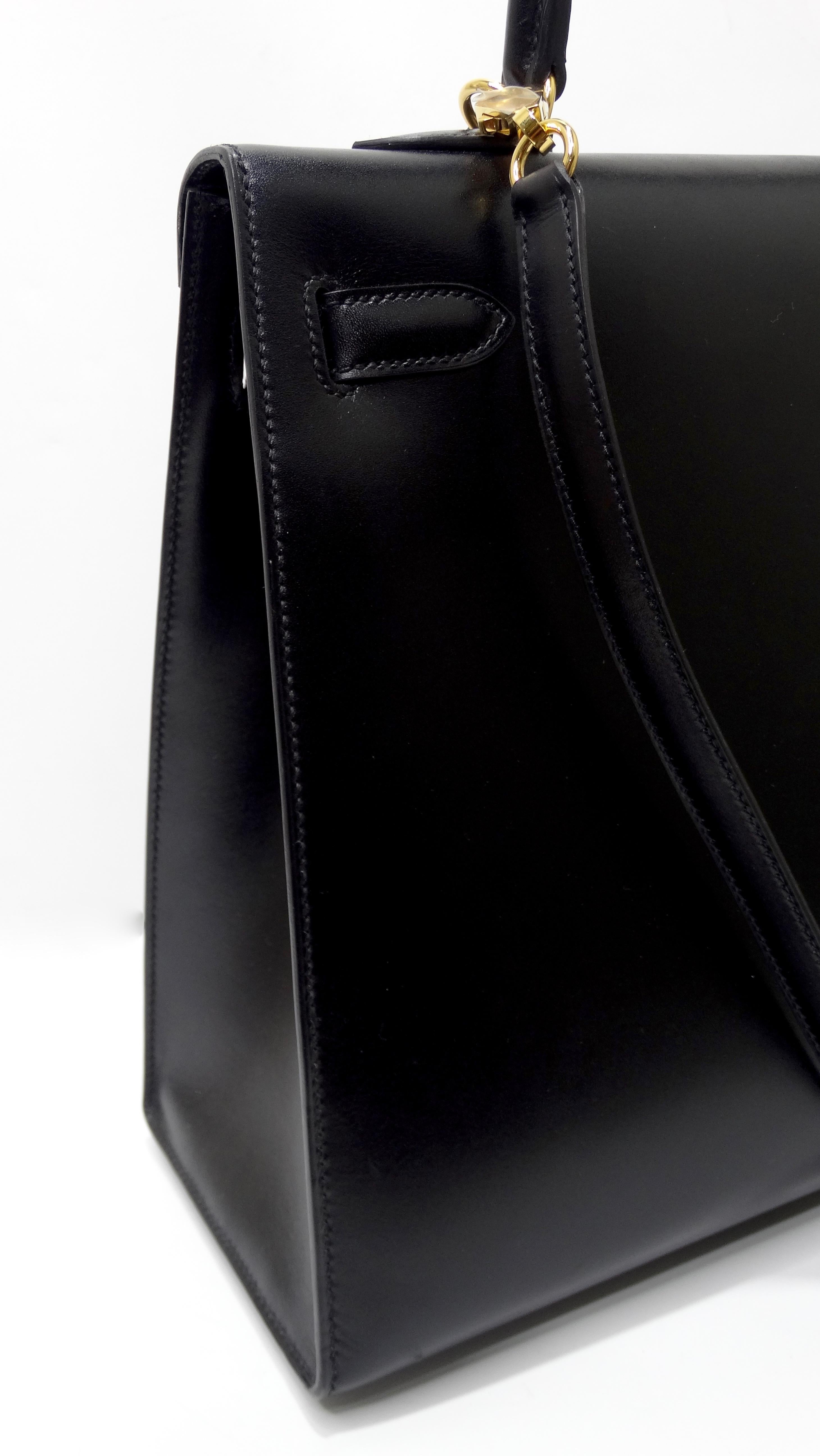 Hermès 2016 Kelly Sellier 35cm Black Box Leather  15
