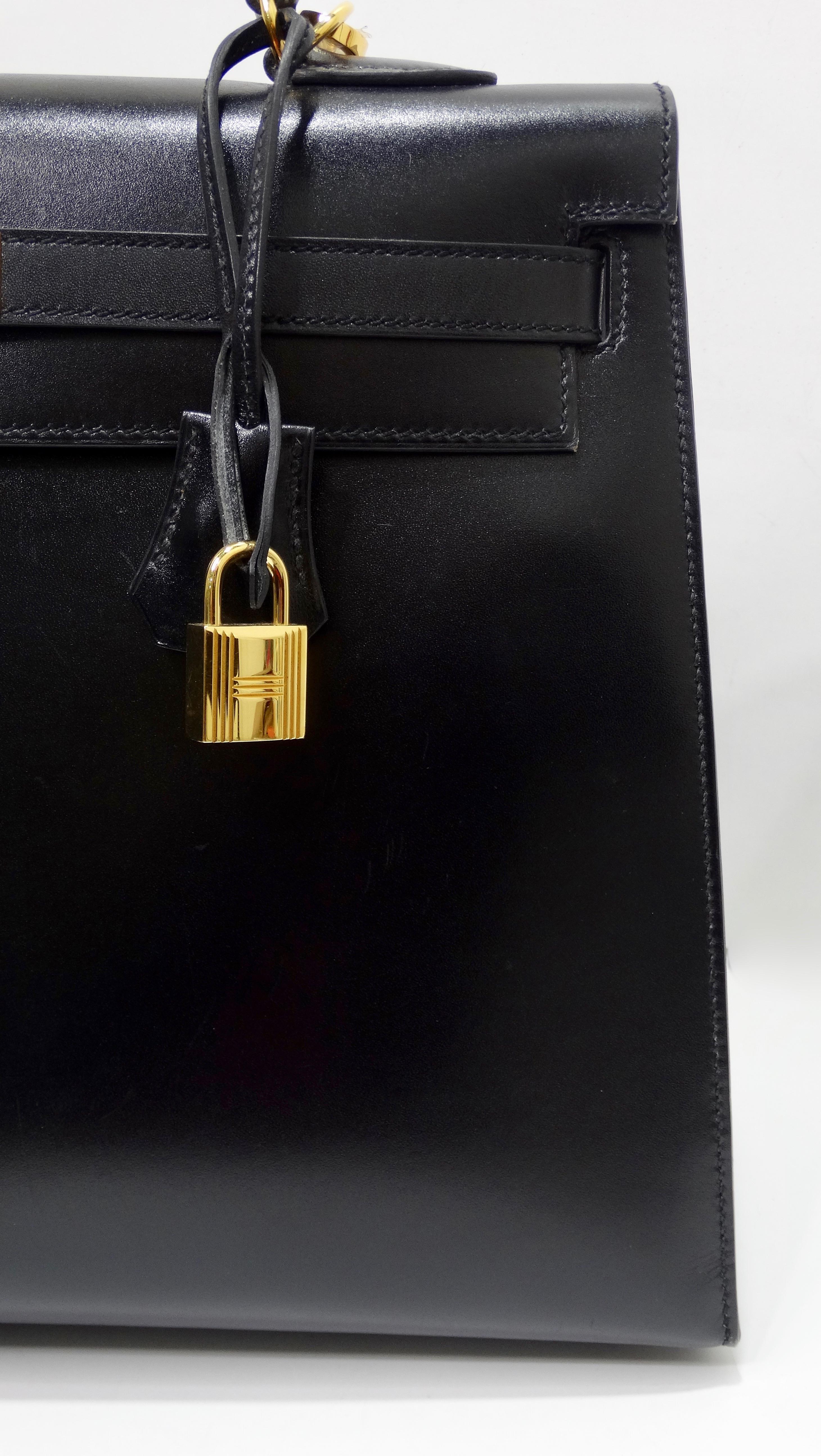 Hermès 2016 Kelly Sellier 35cm Black Box Leather  2