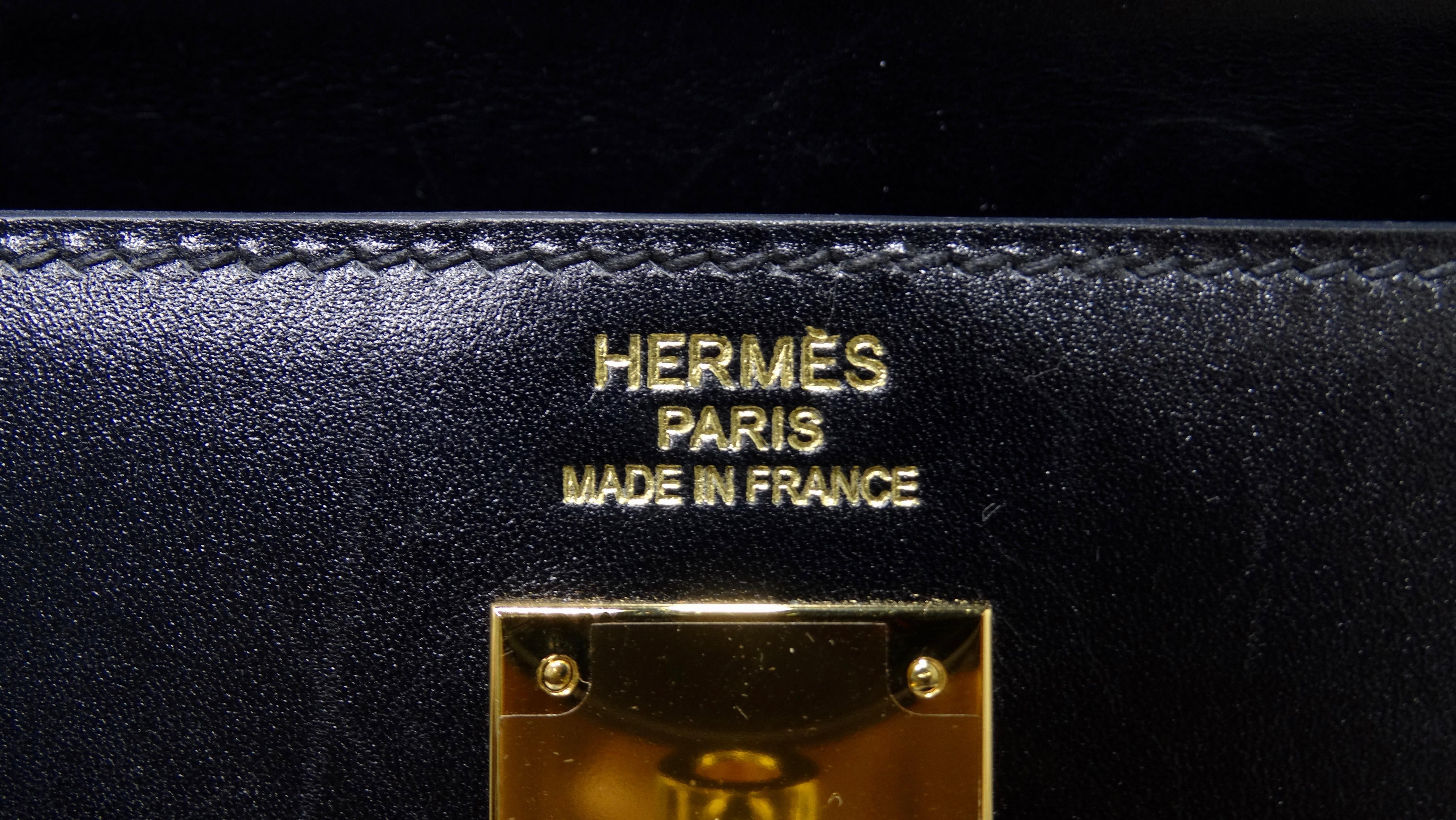 Hermès 2016 Kelly Sellier 35cm Black Box Leather  4