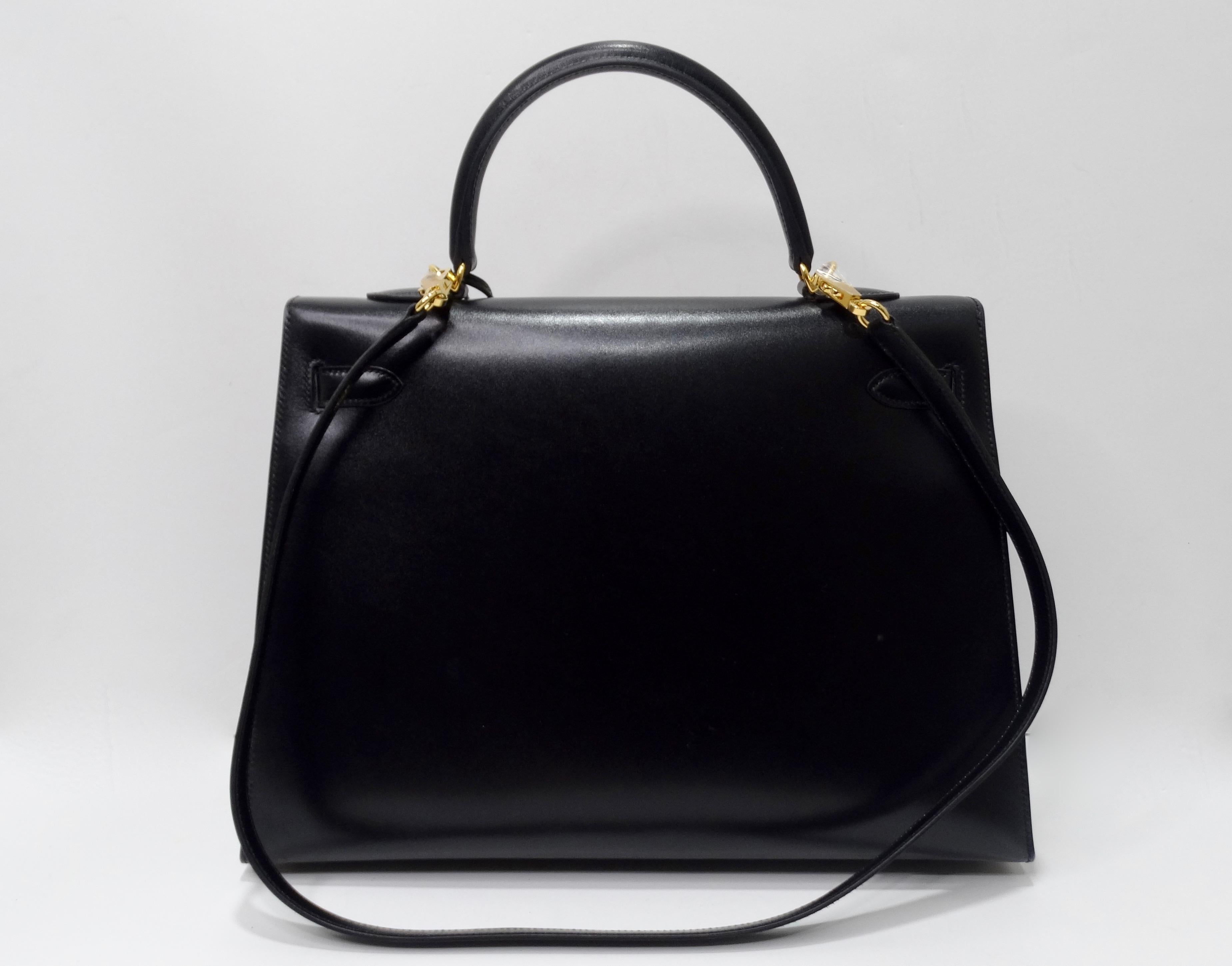 Hermès 2016 Kelly Sellier 35cm Black Box Leather  5