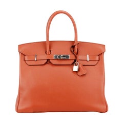 Hermès 2017 Birkin 35cm Taurillon Novillo Leather Bag