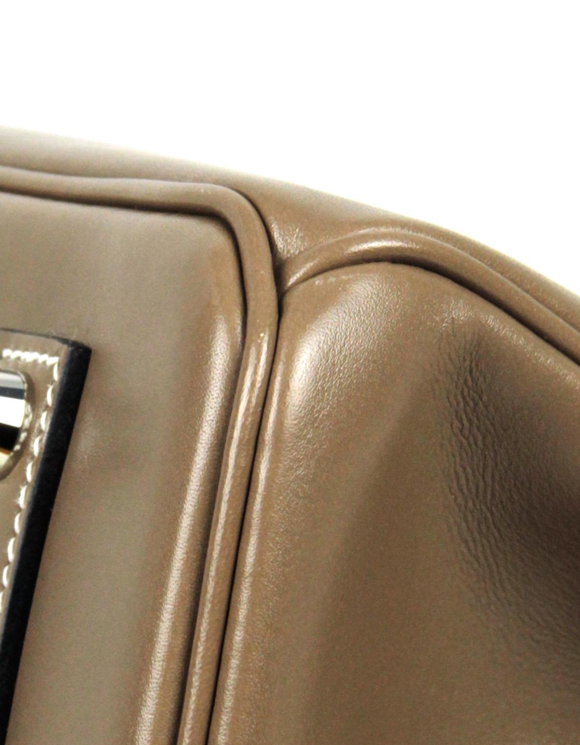 Hermes 2017 Etoupe Grey Tadelakt Leather 35cm Birkin Bag 3