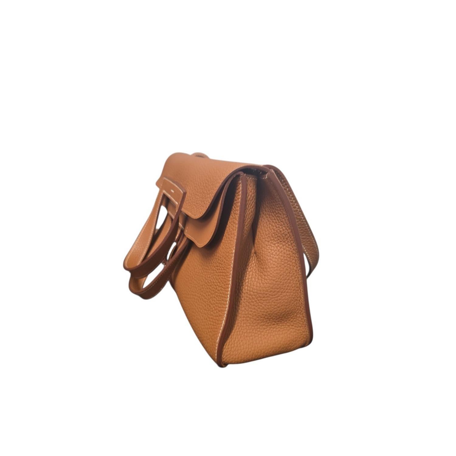 Women's or Men's Hermes 2017 Gold Taurillion Clemence Halzan 31 Bag For Sale