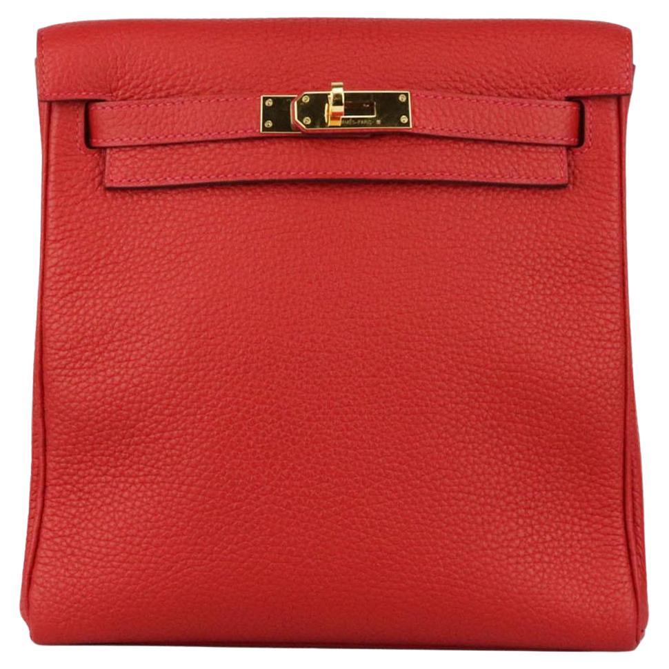 Hermès 2018 Kelly Ado Ii 22cm Clemence Leather Backpack