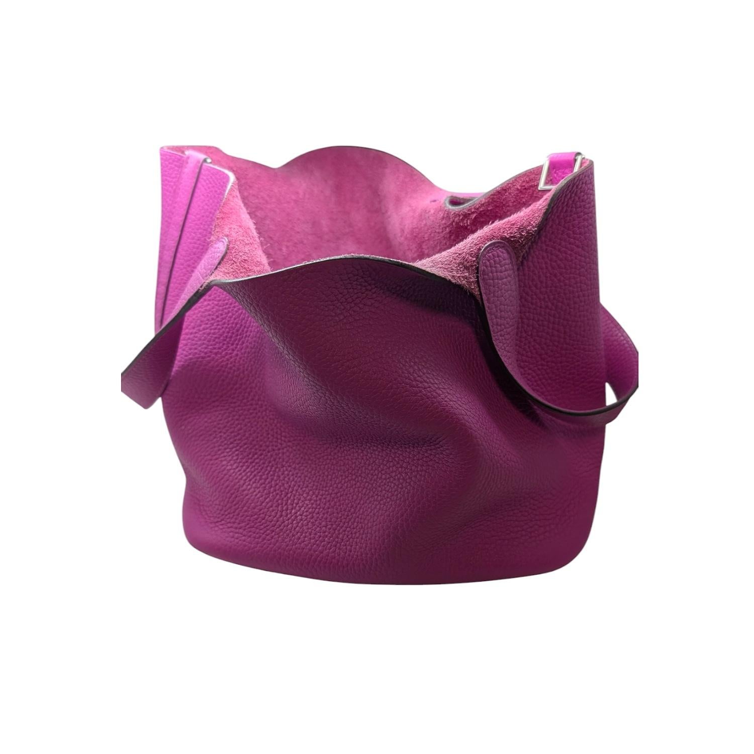 Pink Hermès 2018 Magnolia Taurillon Clemence Picotin Lock PM Bag