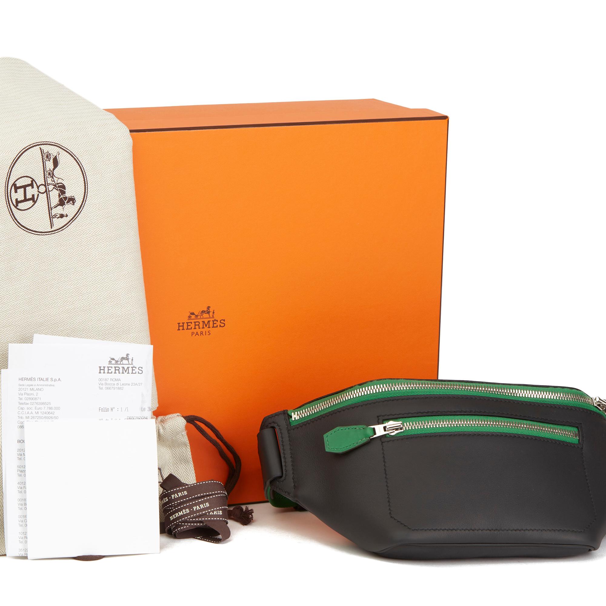Hermès 2018 Plomb & Cactus Cristobal, cuir Swift Cityslide Cross PM 6