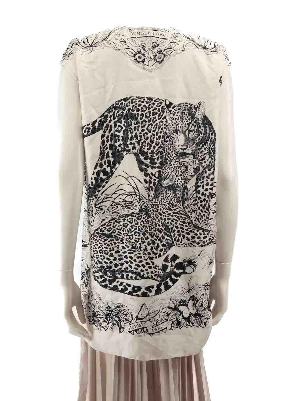 Gray Hermès 2018 Silk Jungle Love Tunic Size S