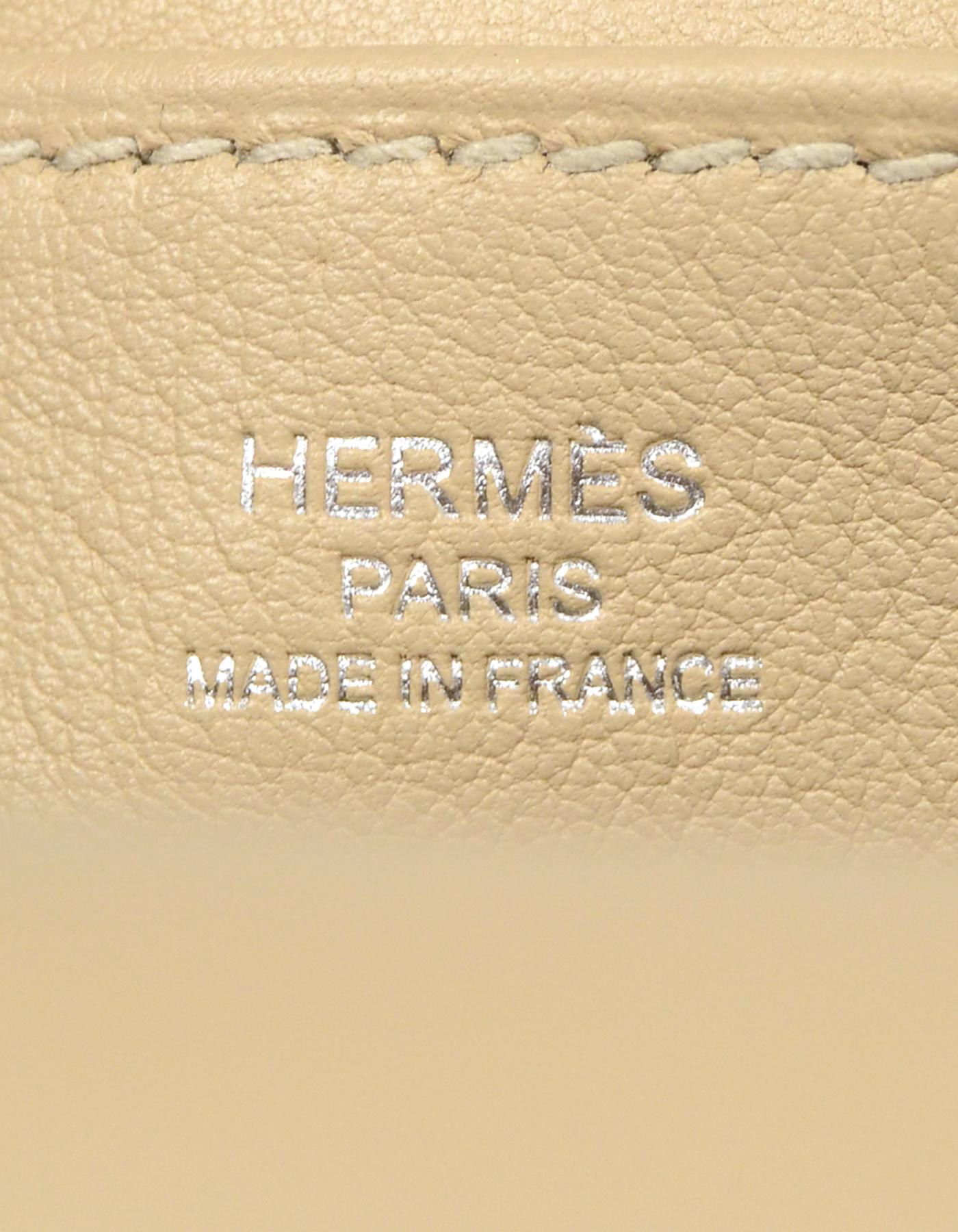 Women's Hermes 2018 Trench Swift Leather Halzan Mini 22 Crossbody Bag w. Box