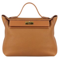 Hermès 2019 24/24 35cm Taurillon Maurice And Swift Leather Handbag