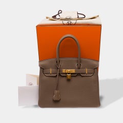 Hermès 2019 Birkin 30 Handbag in Etoupe Togo Leather