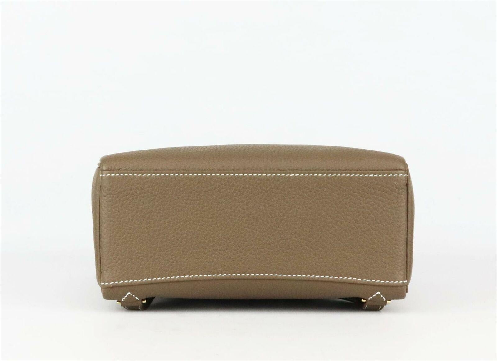 Brown Hermès 2019 Kelly Ado II 22cm Clemence Leather Backpack