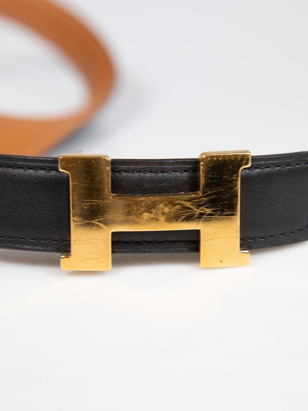 Women's Hermès 2019 Mini Constance H Reversible Leather Belt