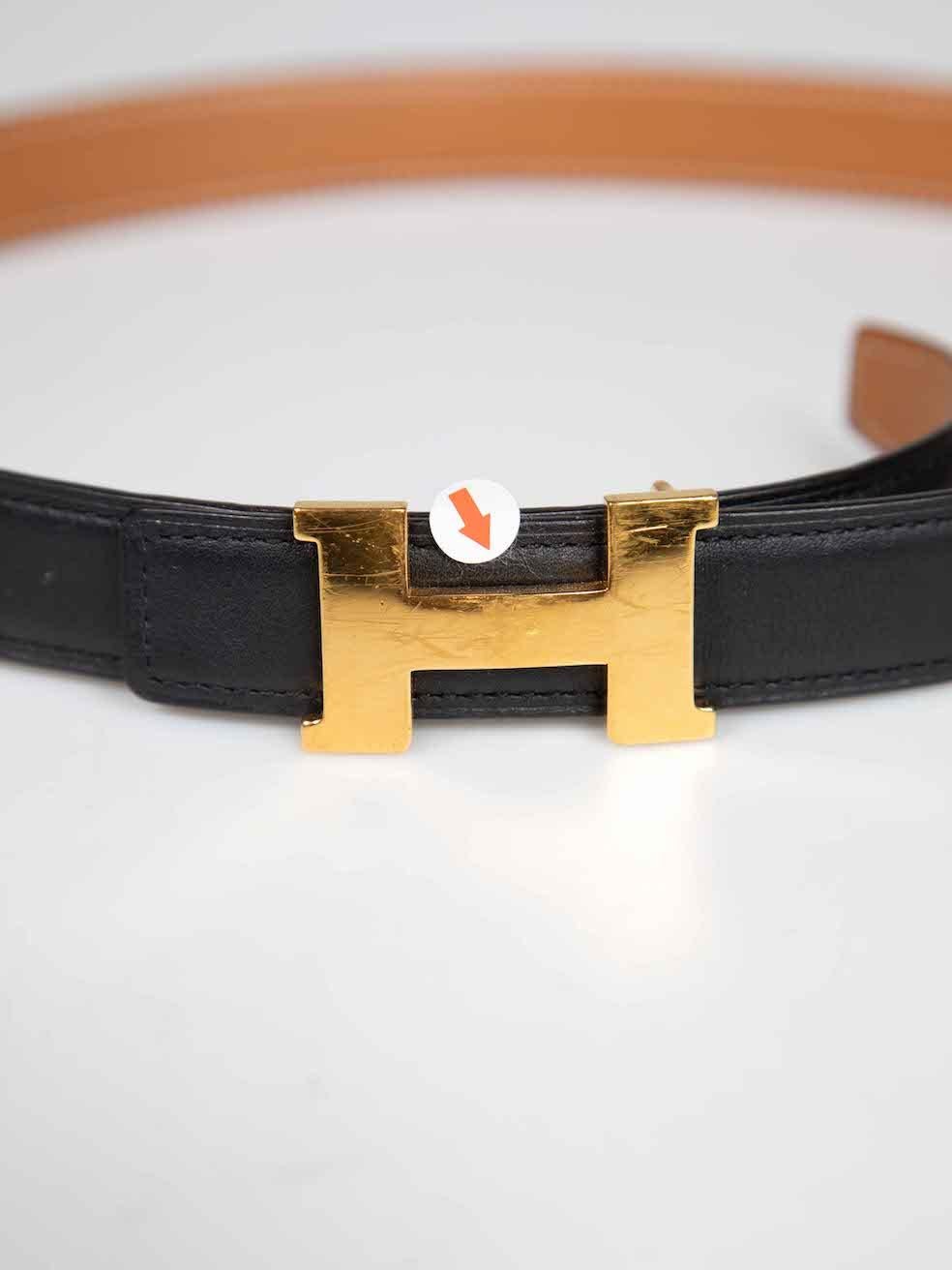 Hermès 2019 Mini Constance H Reversible Leather Belt 1
