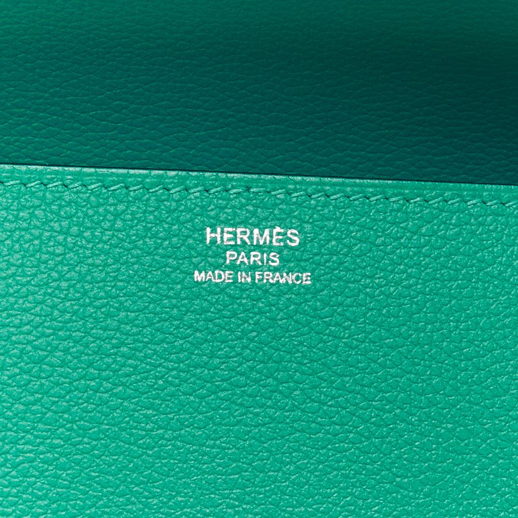 HERMÈS 2019 Twins, sac à bandoulière reversible asymétrique bleu vert à rabat en vente 6