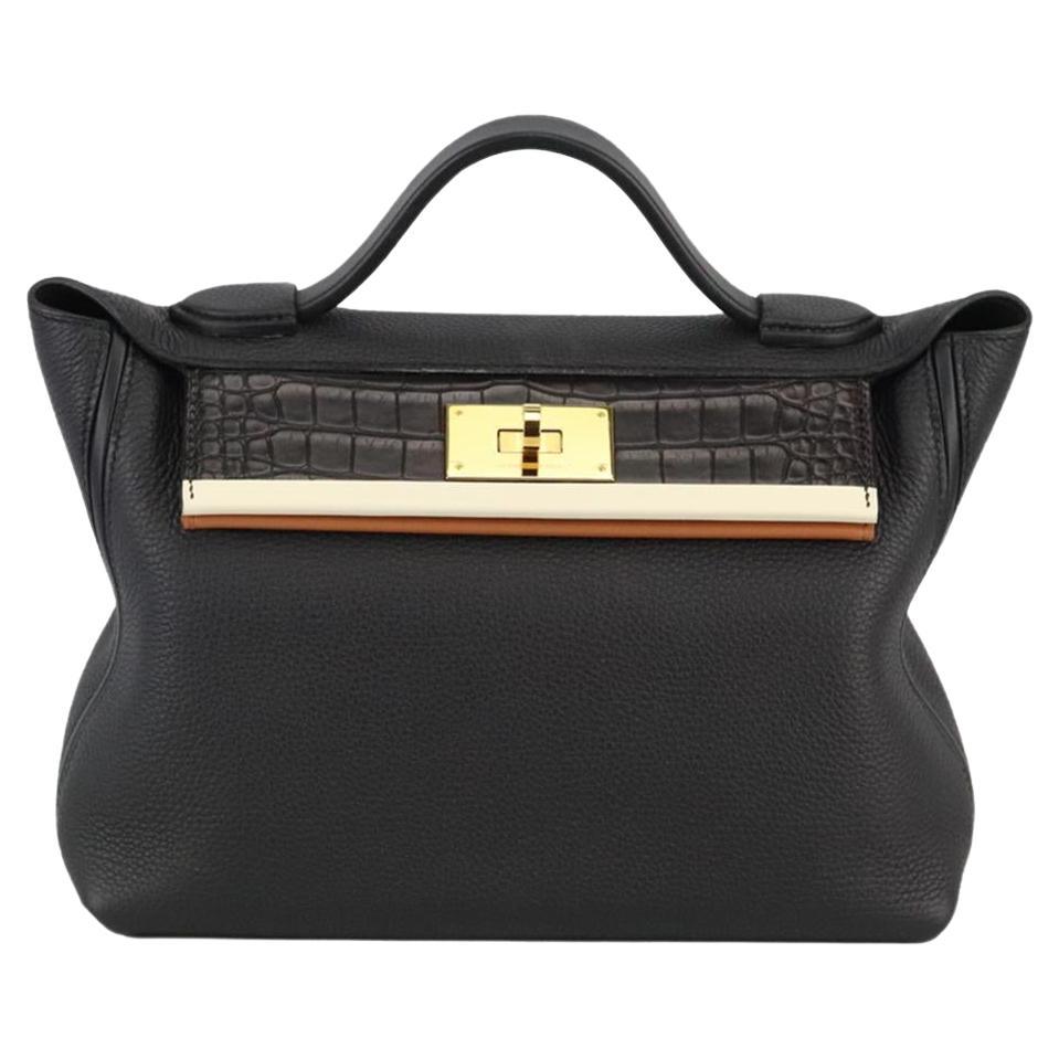 Hermès 2020 24/24 29cm Togo Leather, Alligator And Swift Leather Bag For Sale