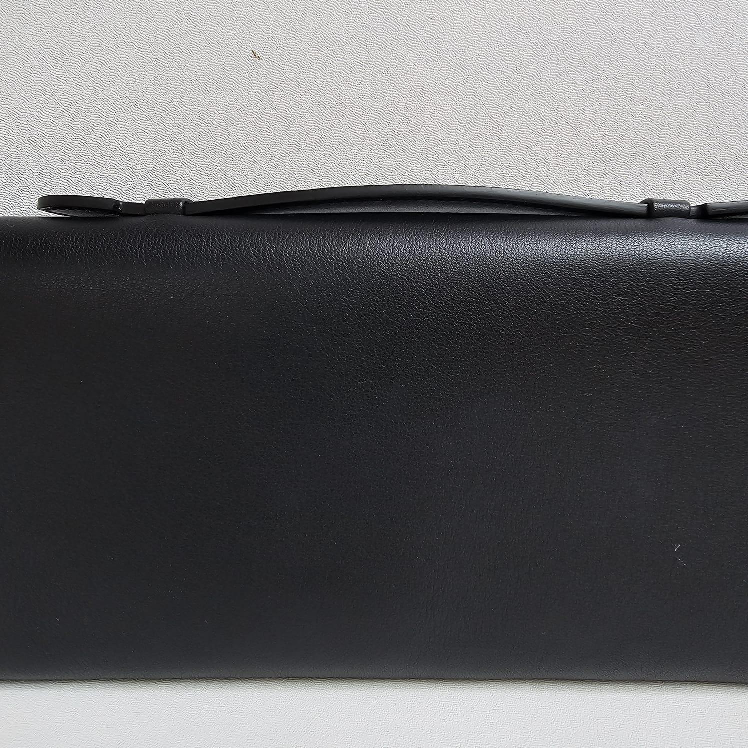 Hermes 2020 Schwarz Swift Leder Kelly Cut Clutch 6