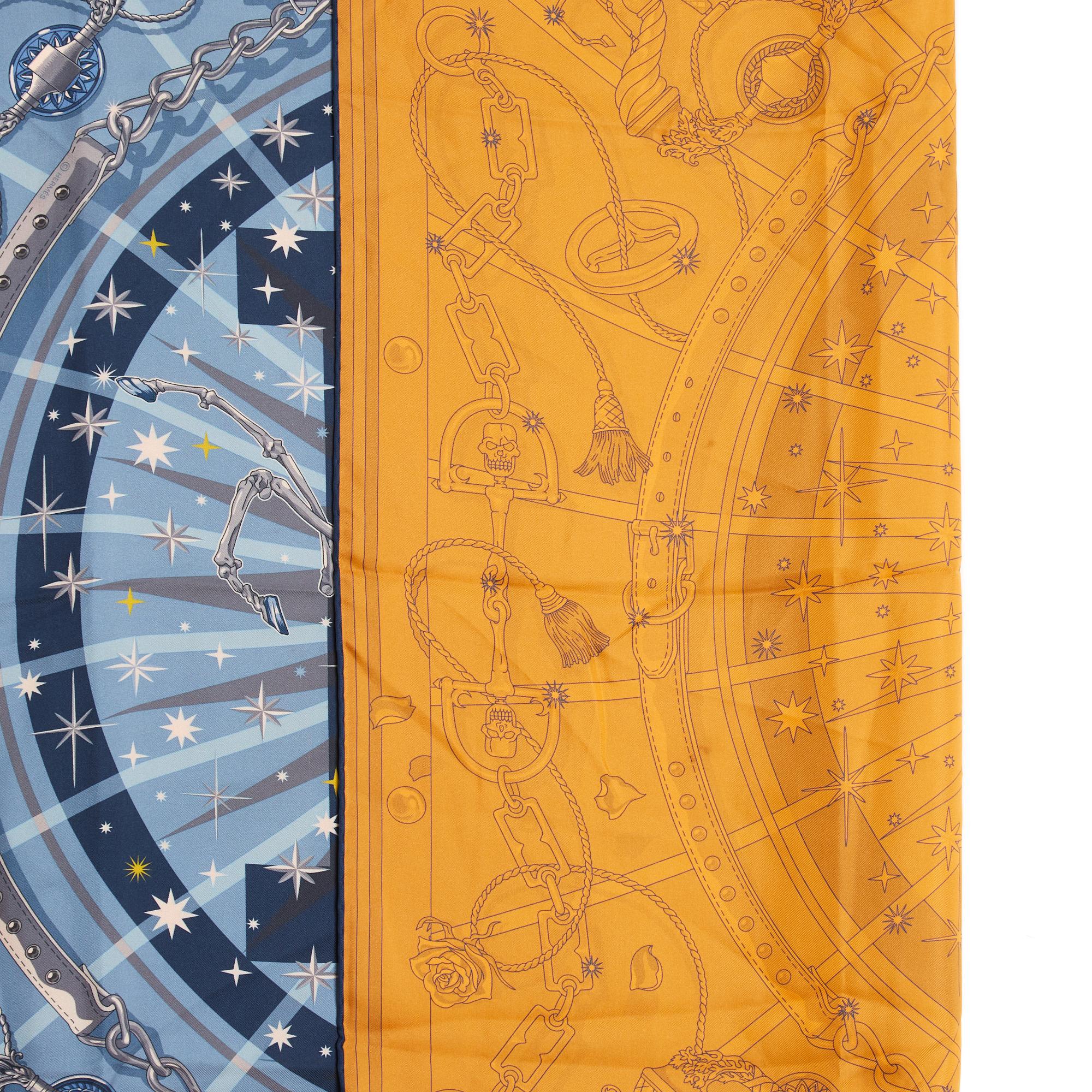 Hermès 2020 Carre 90 Cest la fete Daisuke Normura Pañuelo de seda doble cara Hermes en venta 1