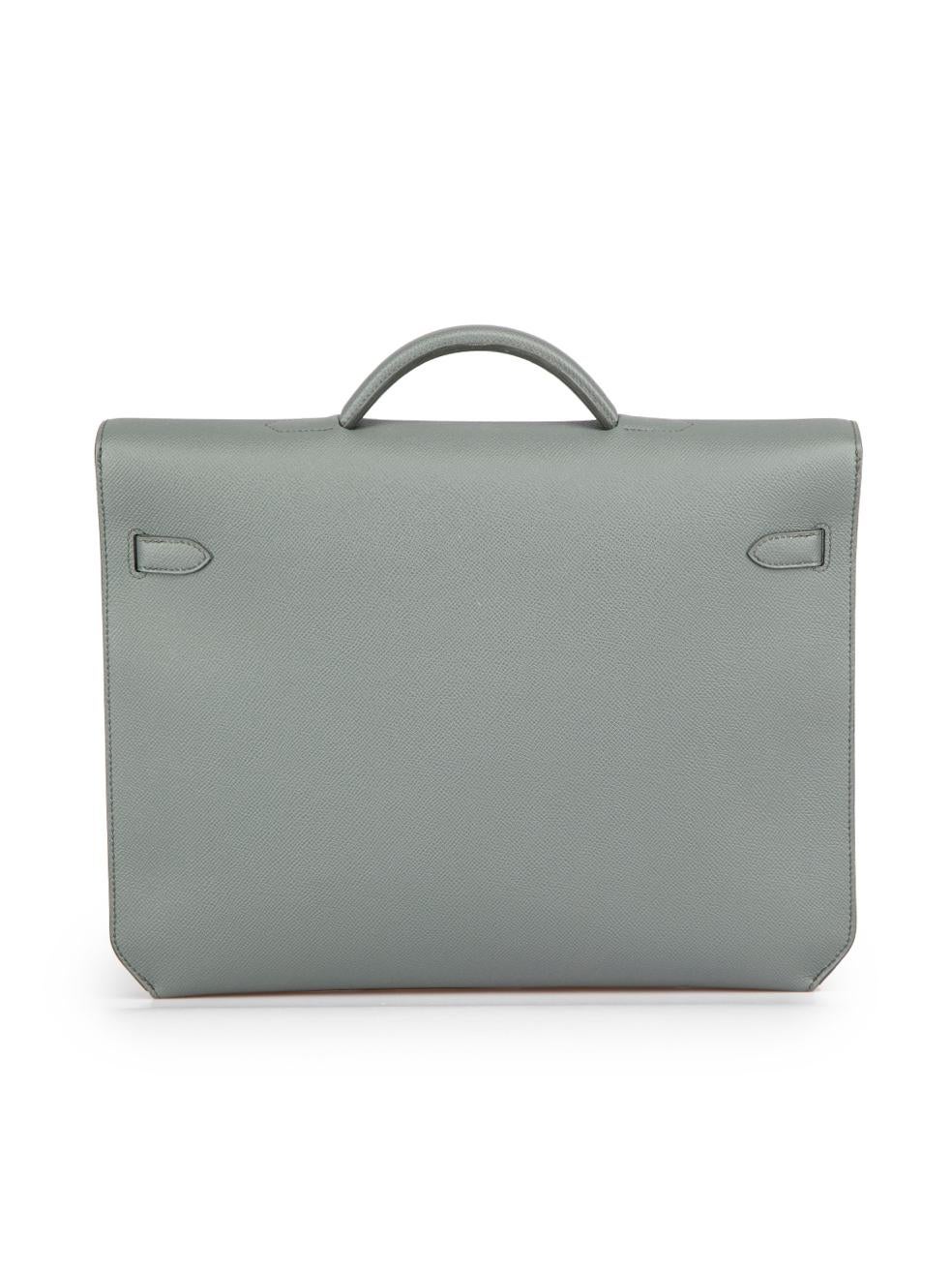 Hermès 2020 Vert Amande Epsom Leather Kelly Depeches 36 Briefcase In Good Condition In London, GB