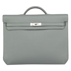 Hermès 2020 Vert Amande Epsom Leather Kelly Depeches 36 Briefcase