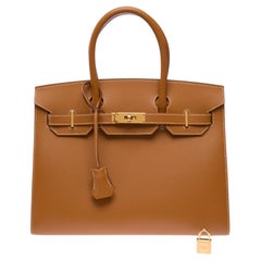 Hermès 2021 Birkin 30 Sellier Gold Epsom Leather Handbag for Women