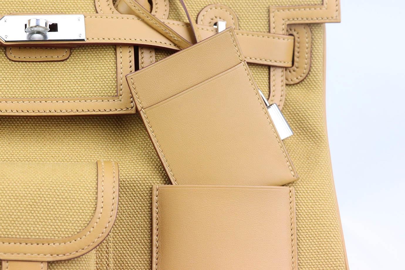Brown Hermès 2021 Birkin 35Cm Cargo Toile Canvas And Swift Leather Bag 