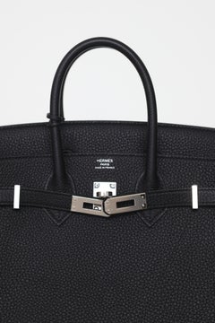 Hermès 2021 Noir 25 Birkin Togo Leather Handbag