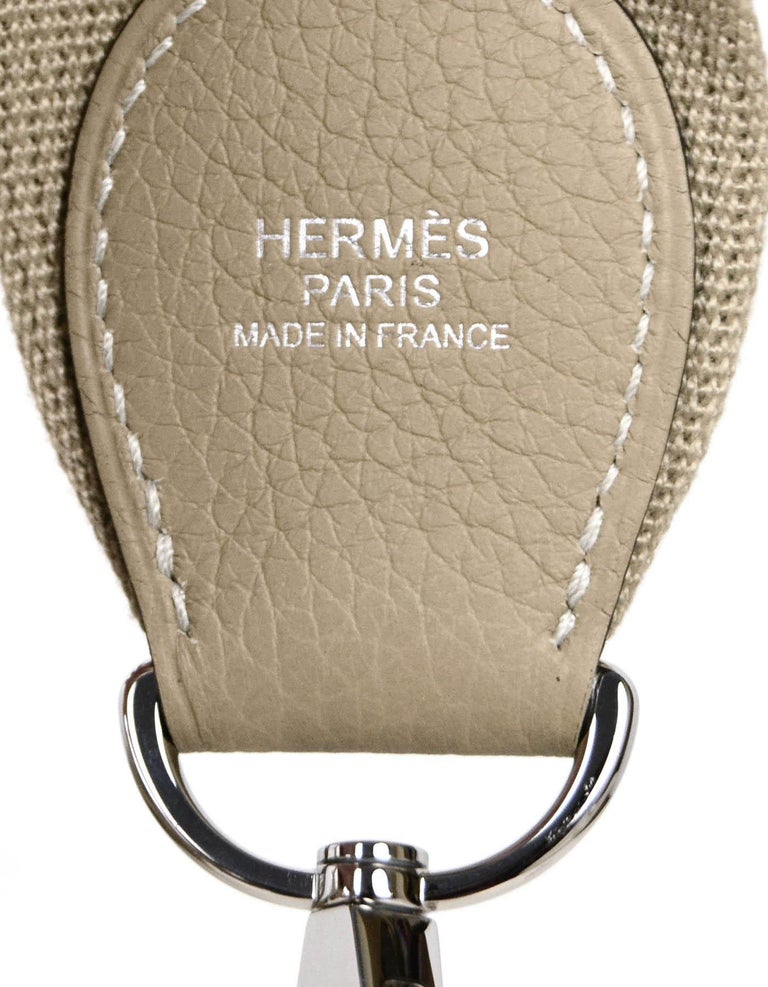 Hermes 2021 Trench/Palladium Taurillon Clemence Leather Evelyne III 29cm PM  Bag at 1stDibs