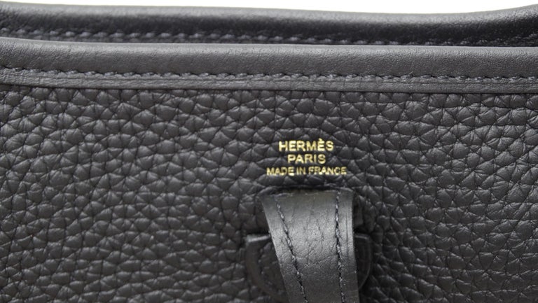Hermès 2022 Black Clemence Evelyne TPM Gold Hardware