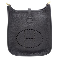 Hermès 2022 Noir Clemence Evelyne TPM Gold Hardware