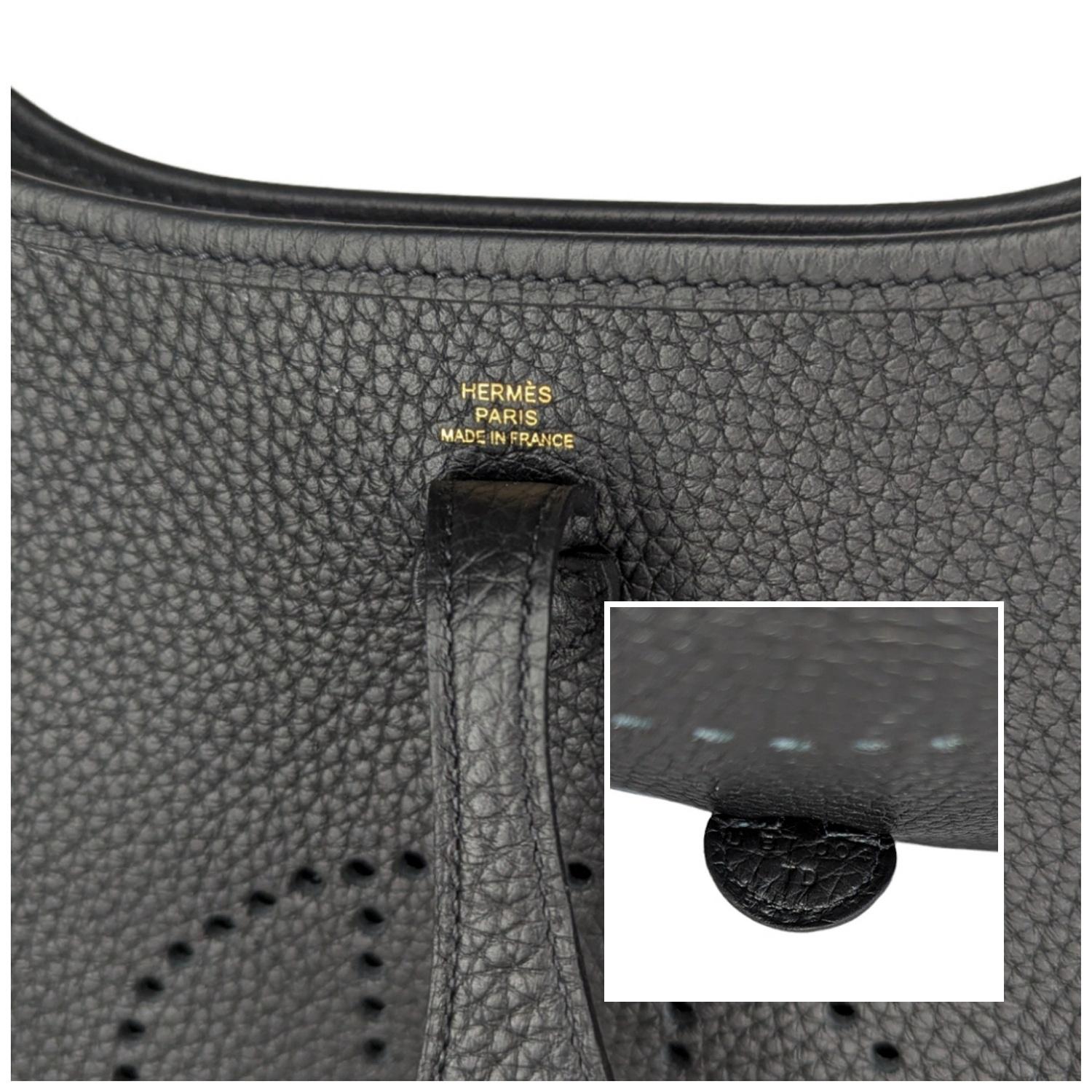 Hermès 2022 Black Clemence Evelyne TPM Mini Crossbody 6