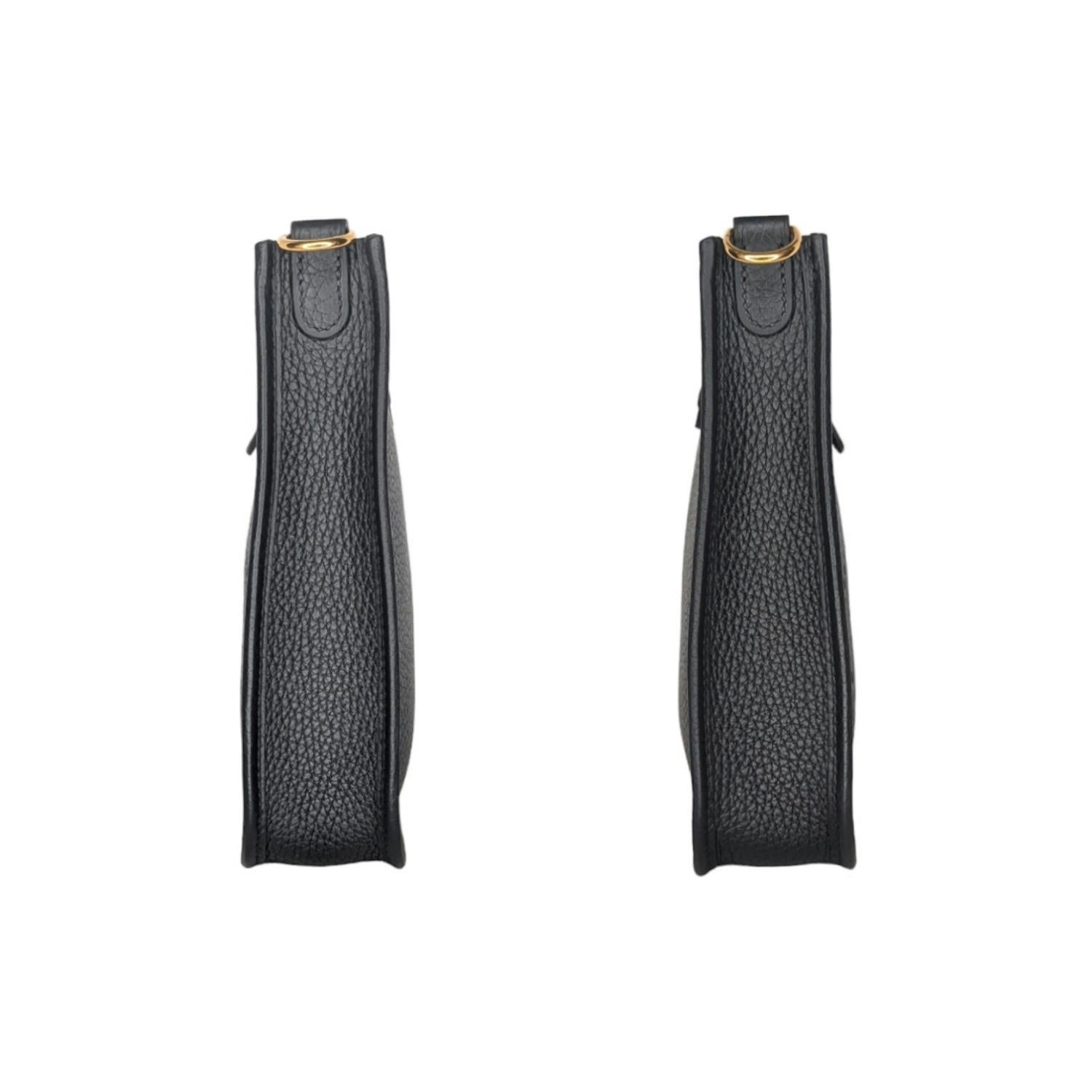 Hermès 2022 Black Clemence Evelyne TPM Mini Crossbody 2