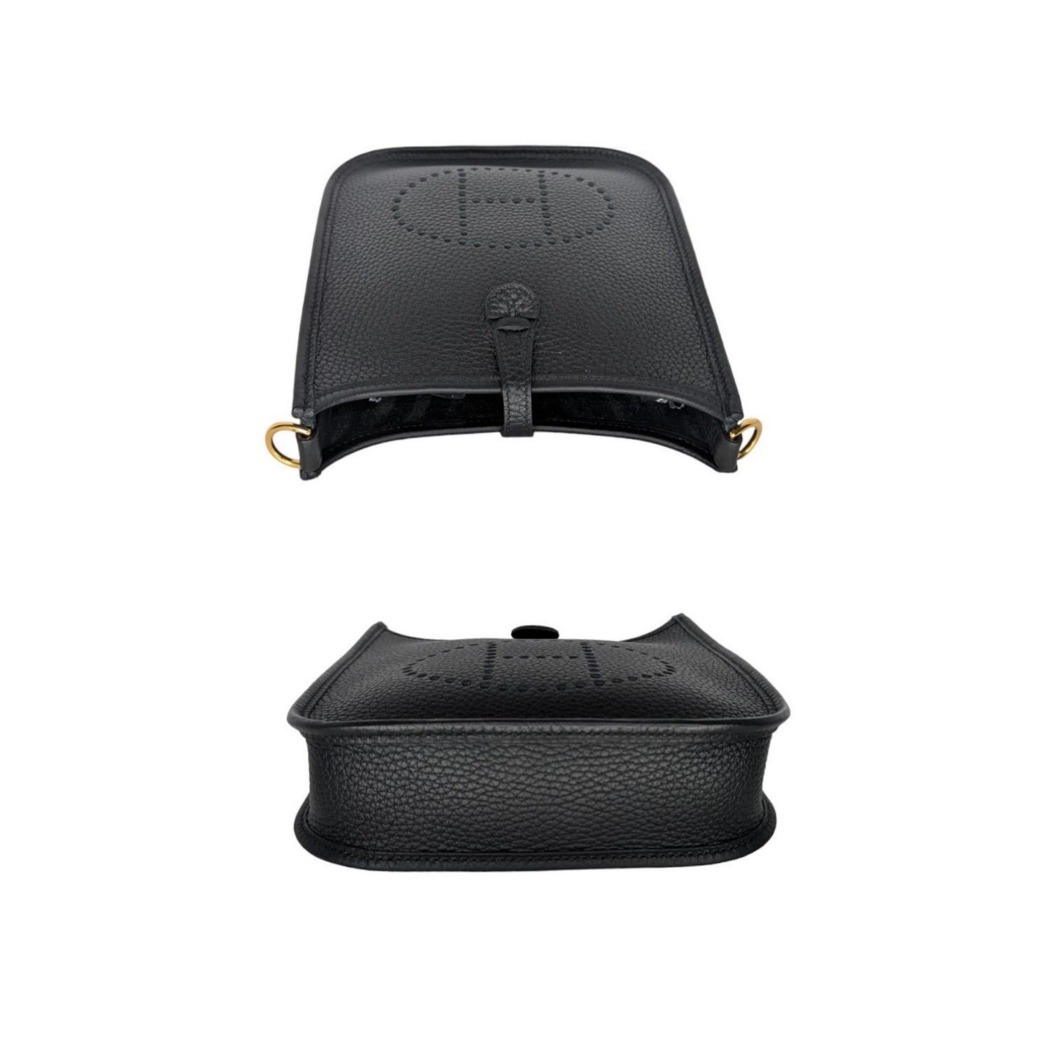 Hermès 2022 Black Clemence Evelyne TPM Mini Crossbody 3