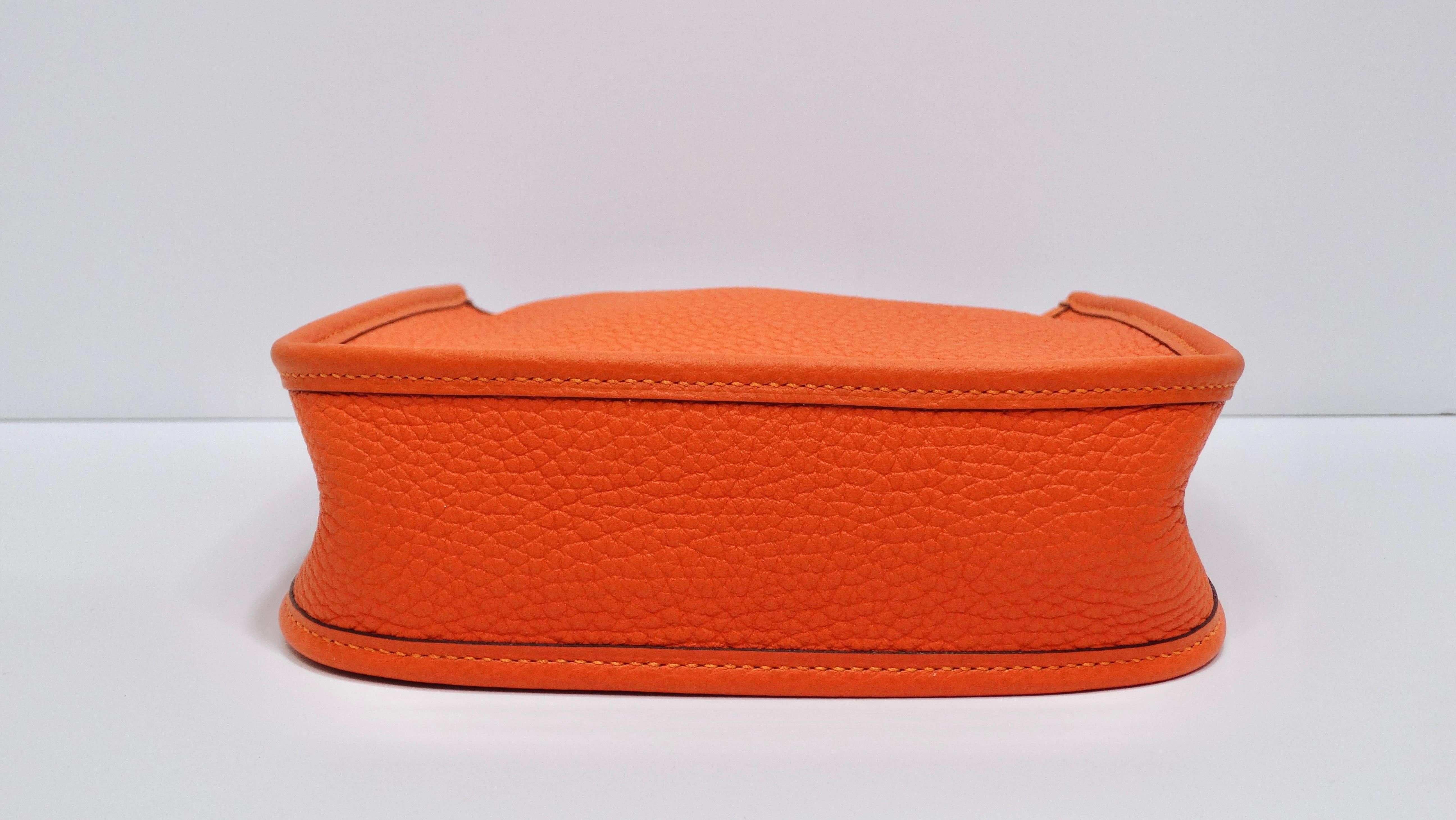 Hermès 2022 Orange Clemence Evelyne TPM Silver Hardware 4