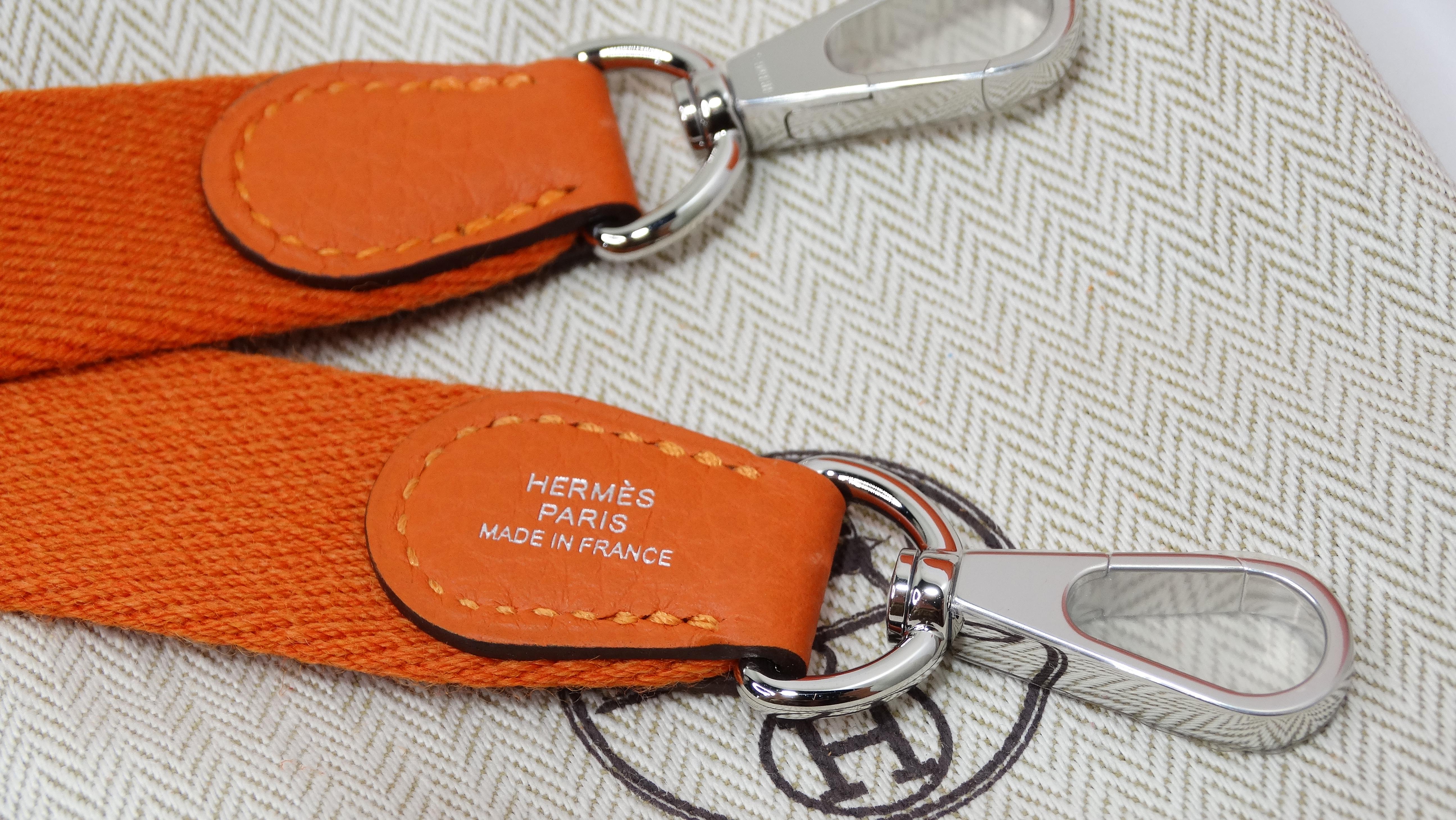 Hermès 2022 Orange Clemence Evelyne TPM Silver Hardware 8