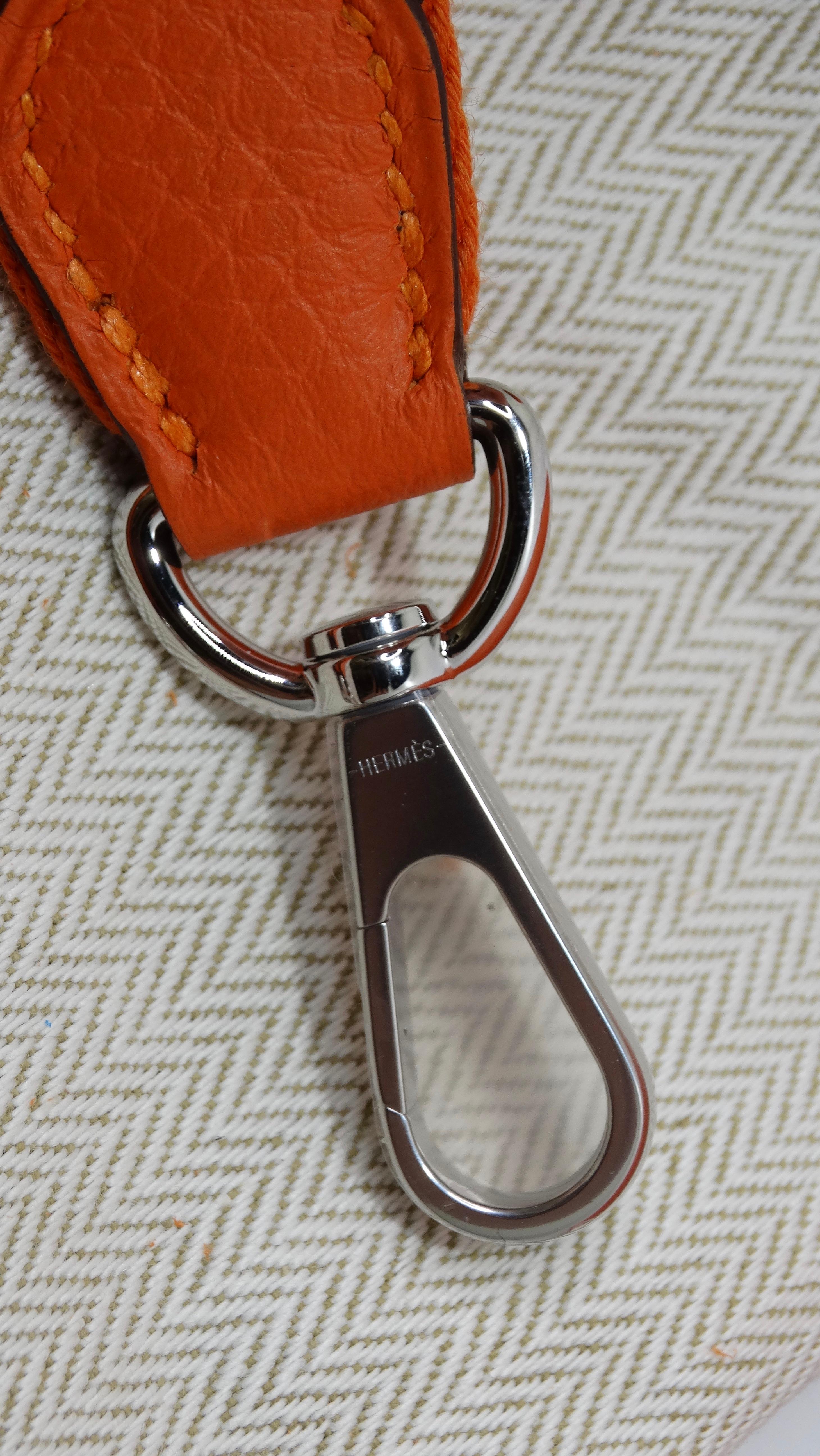 Hermès 2022 Orange Clemence Evelyne TPM Silver Hardware 9