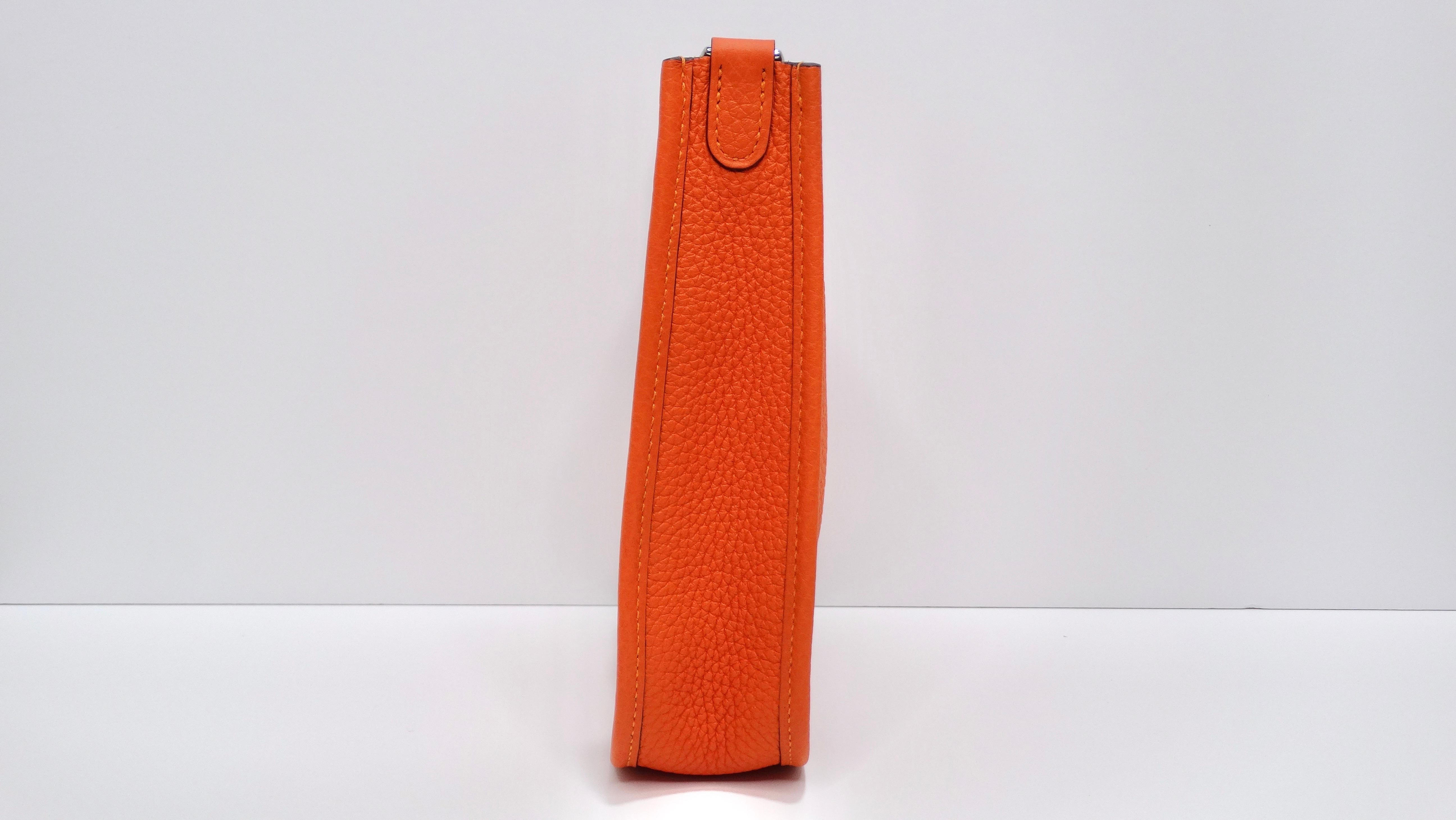 Hermès 2022 Orange Clemence Evelyne TPM Silver Hardware 1