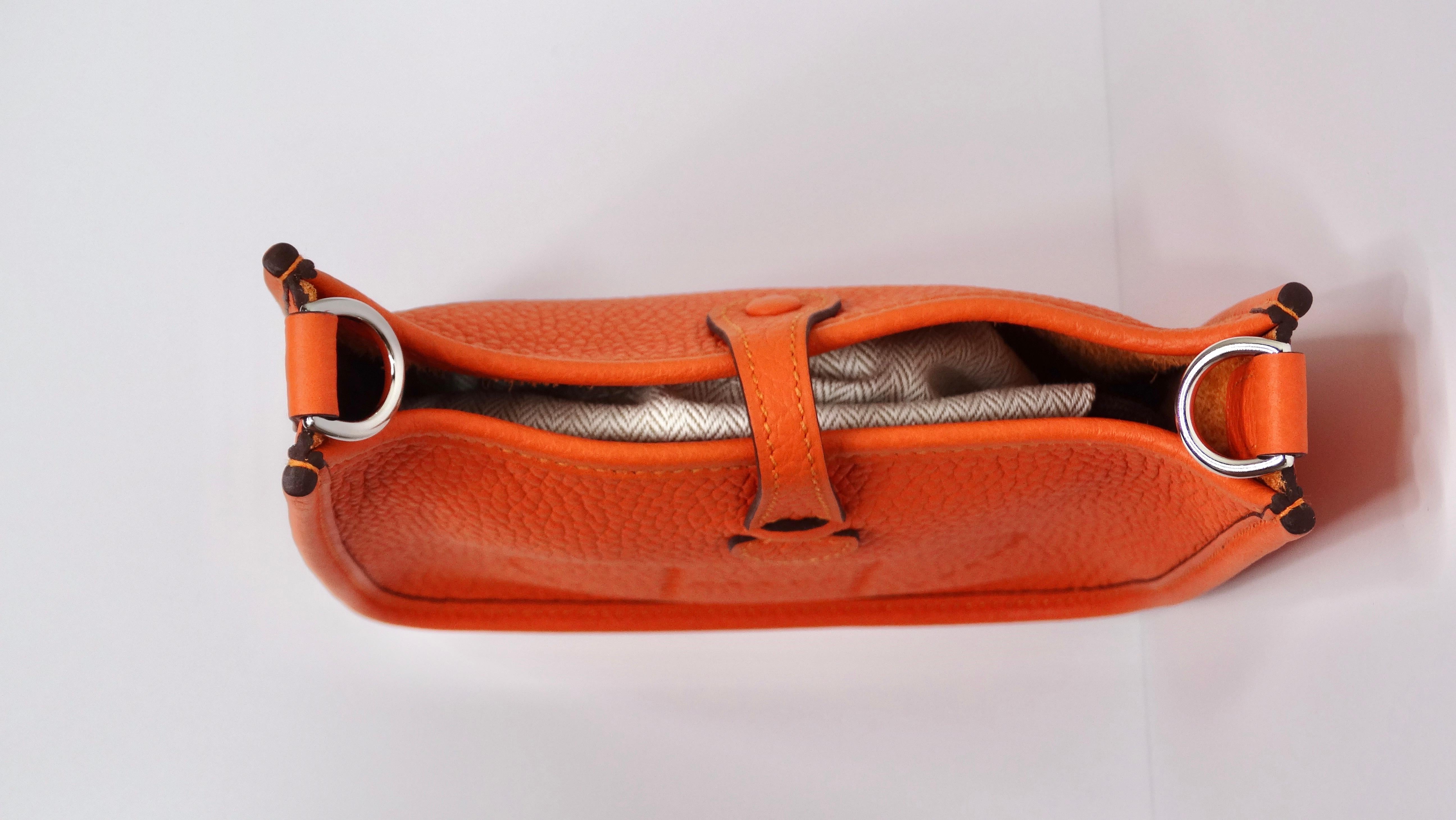 Hermès 2022 Orange Clemence Evelyne TPM Silver Hardware 2