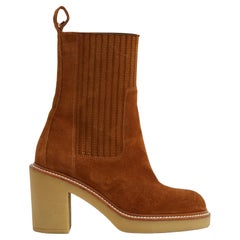 Hermès 2024 Bottines EU36 Donia 70 Gold Wildleder Stiefel UK3.5 US6 Hermes