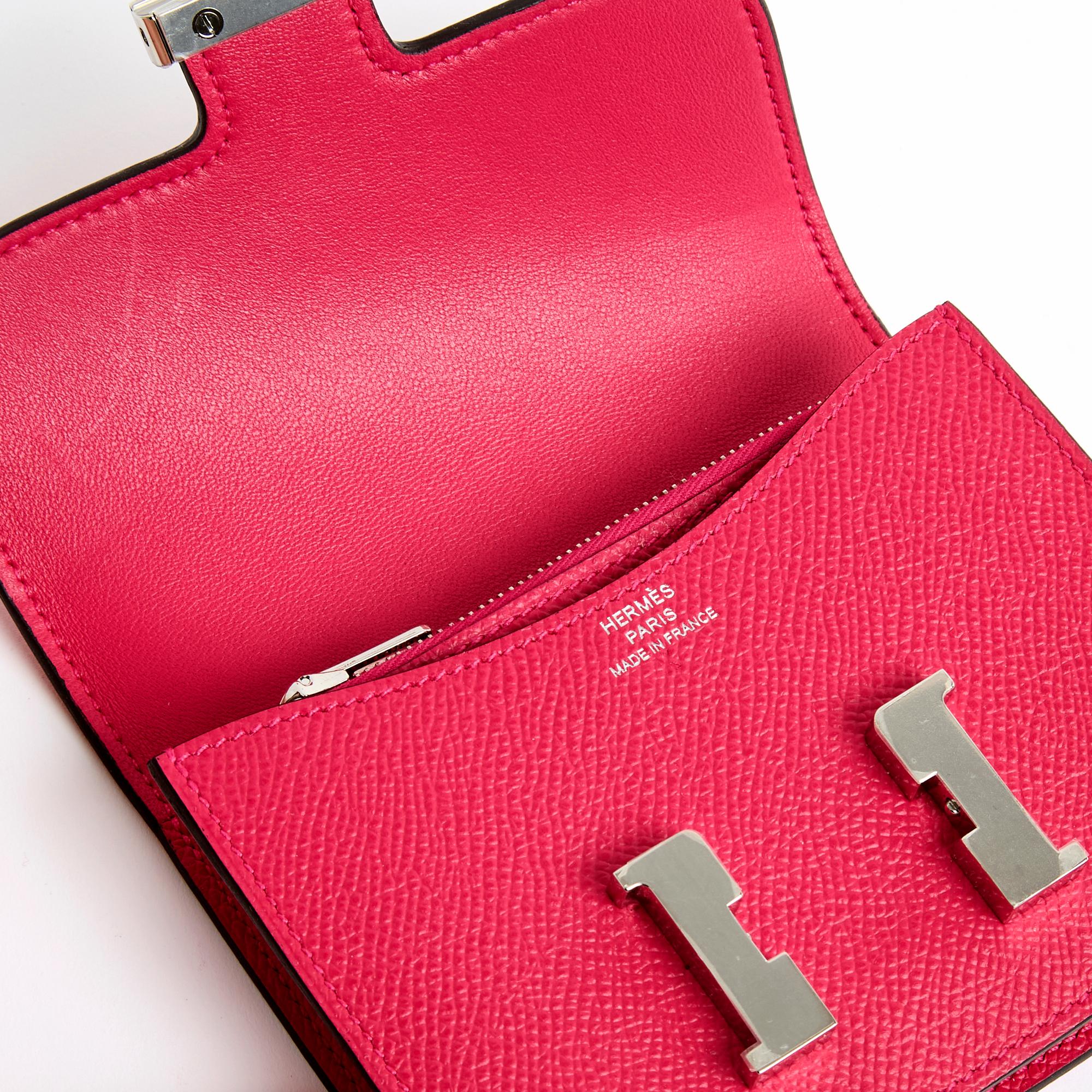 Hermès 2024 Constance Slim Pochette Ceinture Rosa Borsa in pelle con cintura Hermès in vendita 3